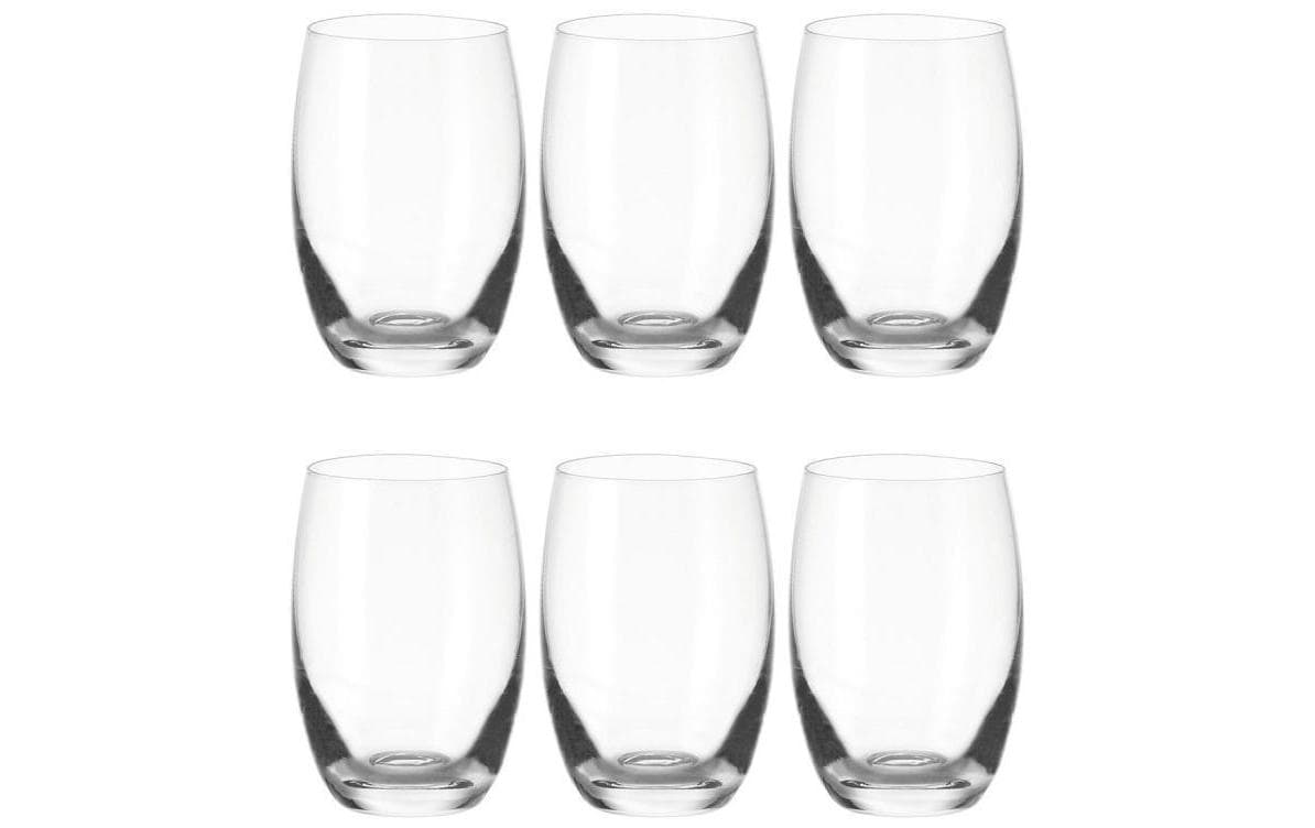 Leonardo Trinkglas – 6er Set, 460 ml, Ø 8,5 cm, H 12,5 cm, Kristallglas, Transparent, spülmaschinenfest