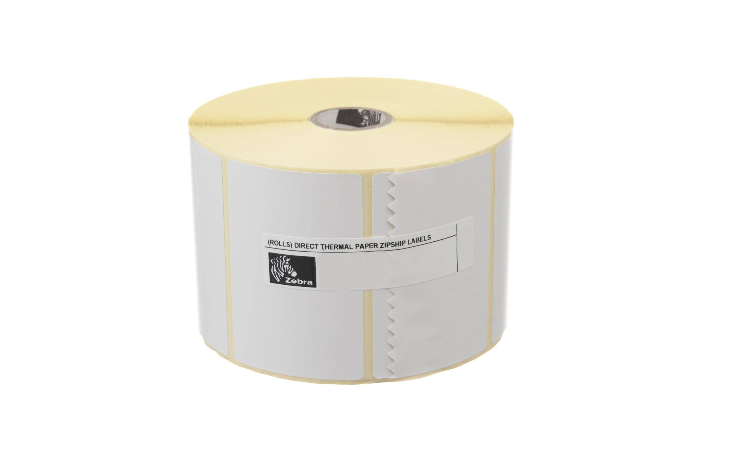 Zebra Druckeretiketten, 51 mm × 25 mm, weiss, Kunststoff, 1 Rolle, 2700 Etiketten