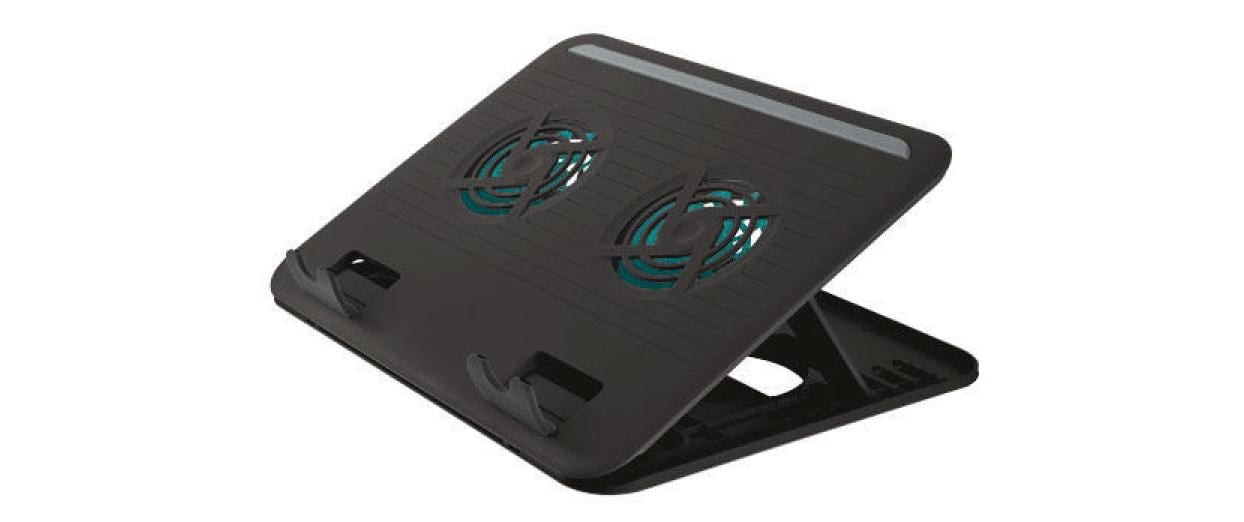 Trust Notebook-Kühler – für Notebooks bis 16", USB-Port, Schwarz