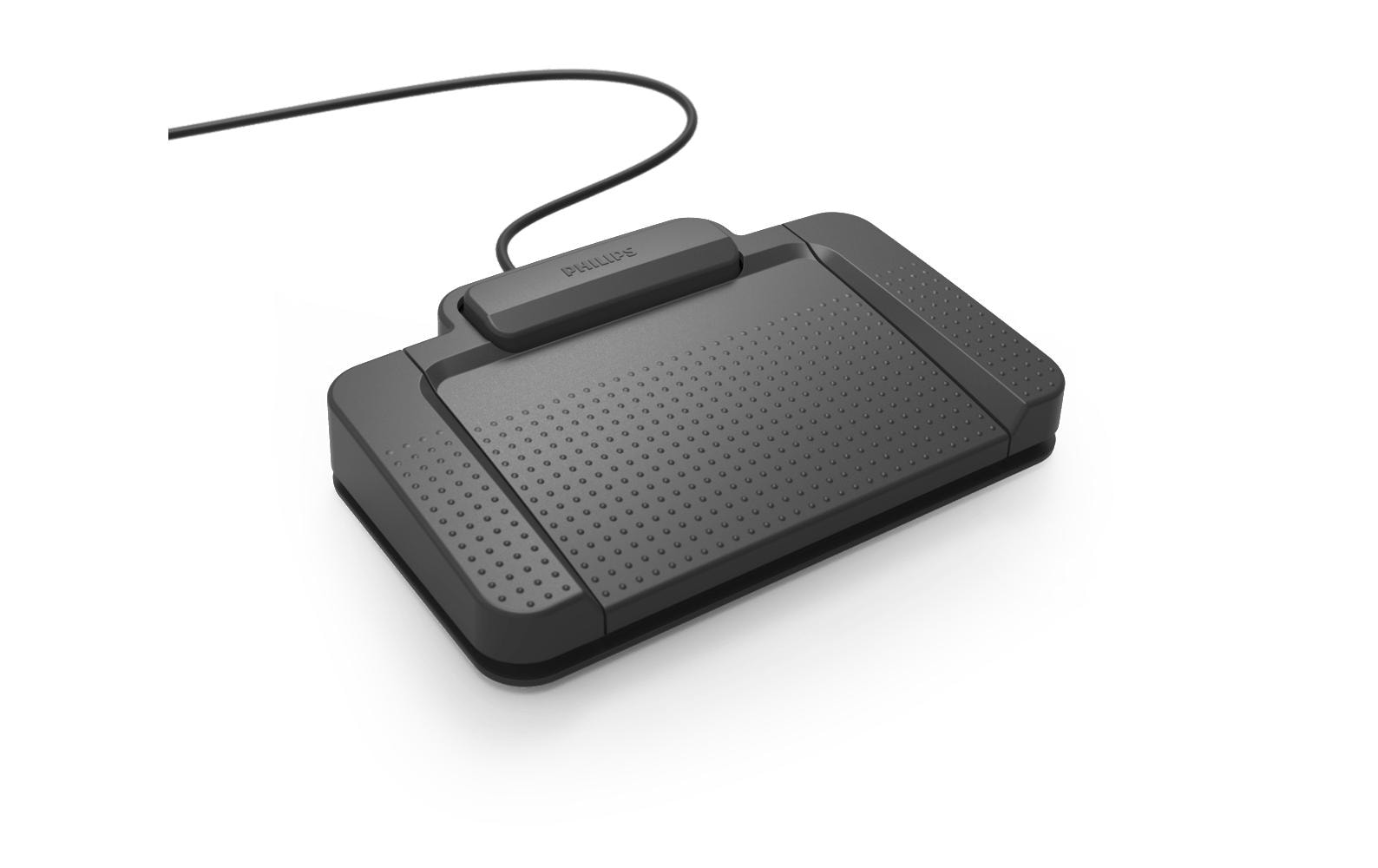 Philips ACC2310 Fussschalter – USB, 3 Pedale, Schwarz