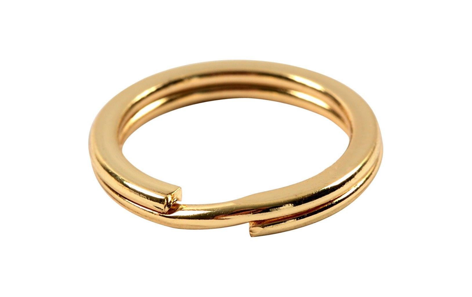Creativ Company Schlüsselring - Spaltring, Kupfer, Gold, Ø 15 mm, 15er-Pack