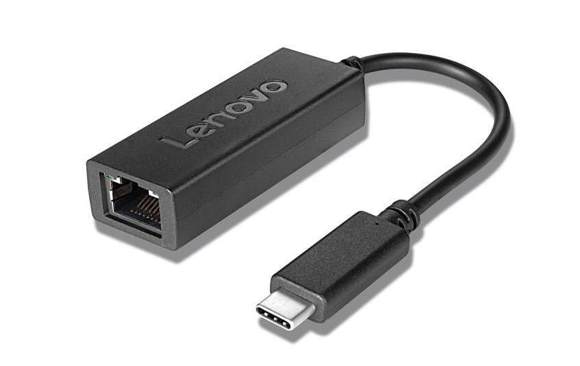 Lenovo 4X90S91831 Netzwerkadapter USB-C zu RJ-45 – 1× RJ-45, Schwarz