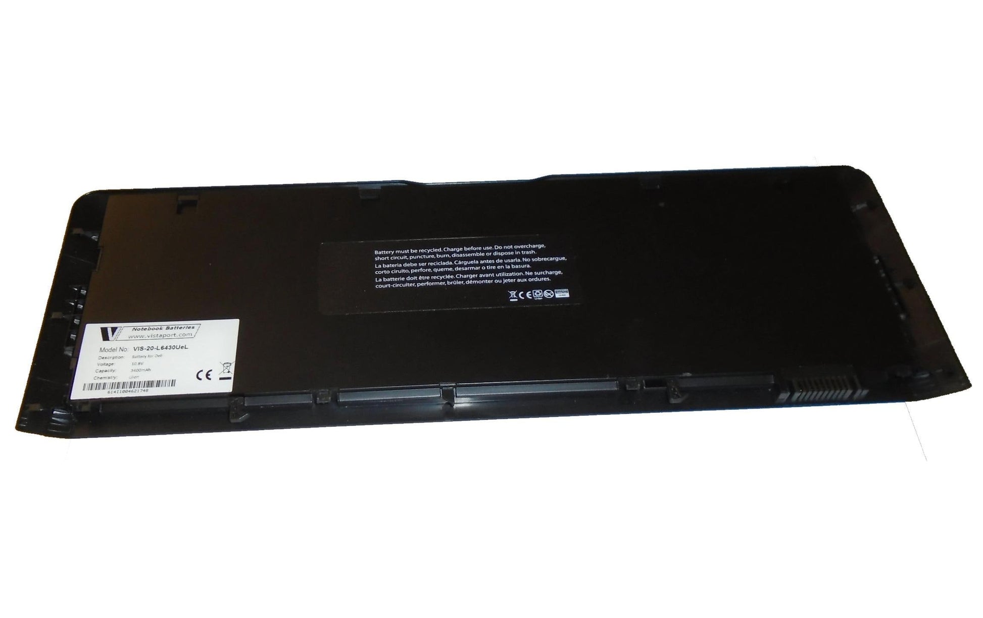 Vistaport Notebook-Akku – für Dell Latitude 6430U – 37 Wh, 10,8 V (3 Zellen) – Schwarz