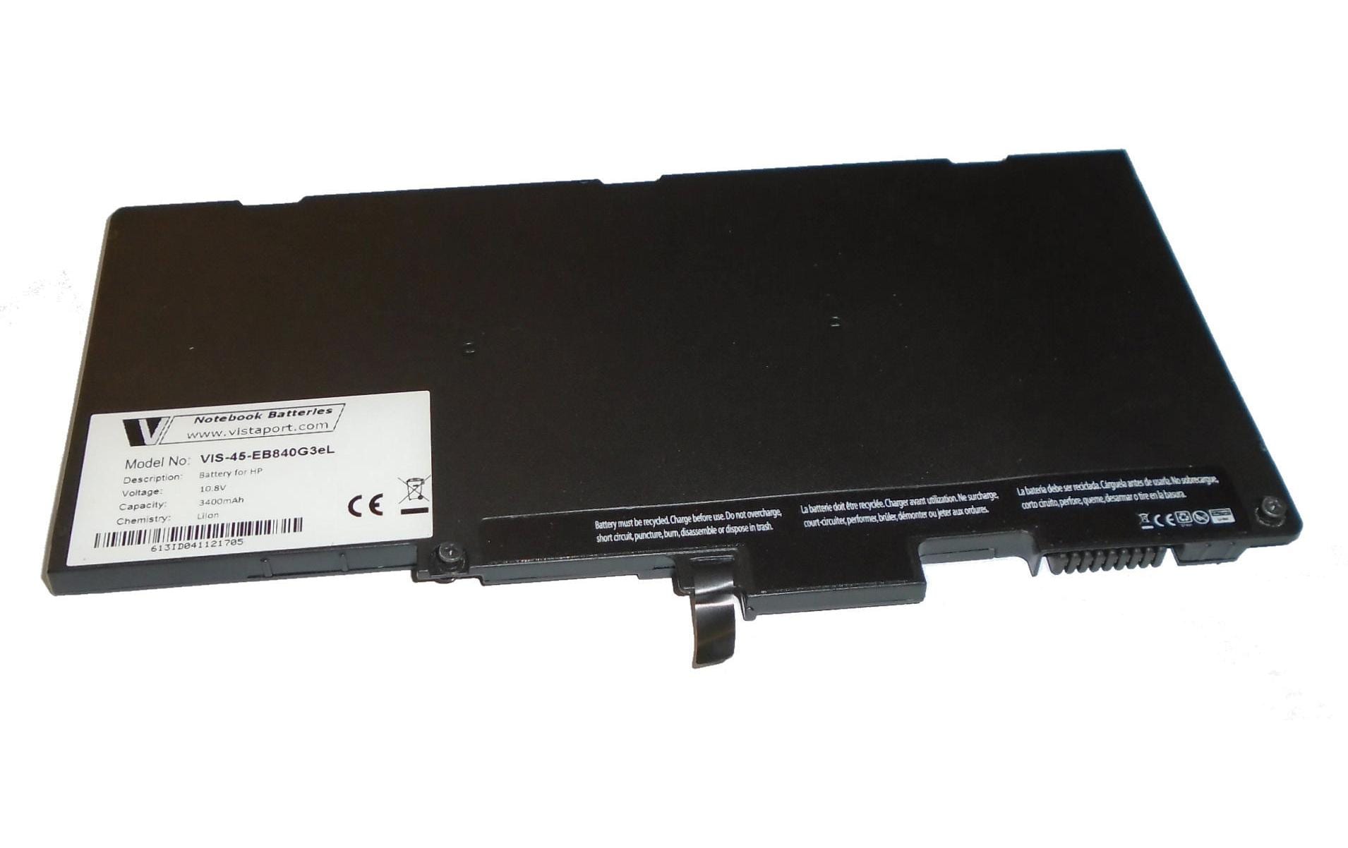 Vistaport Notebook-Akku – für HP EliteBook 745–850 G3, ZBook 15U G3 – 37 Wh, 10,8 V