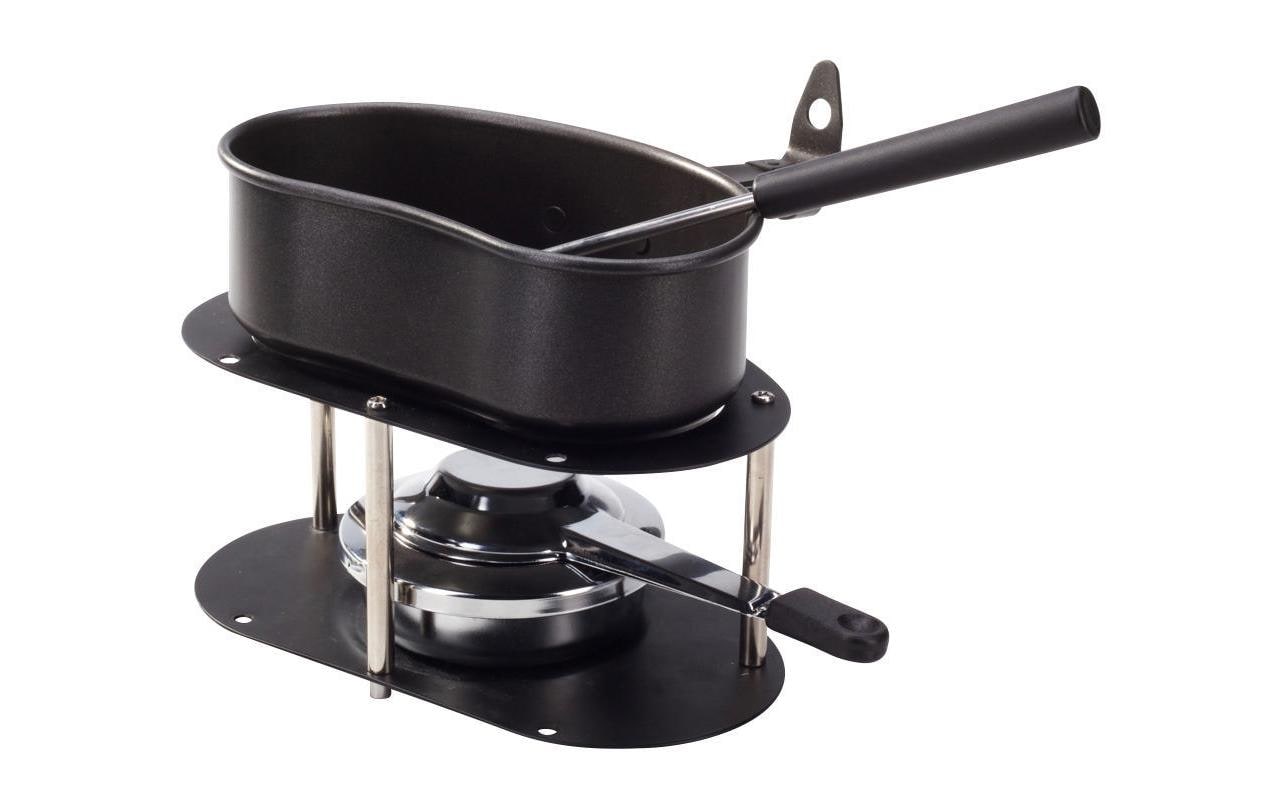 Nouvel Fondue-Set Adventure Cooking Gamelle – Edelstahl, 1 Person, Pastenbrenner – Schwarz/Edelstahl