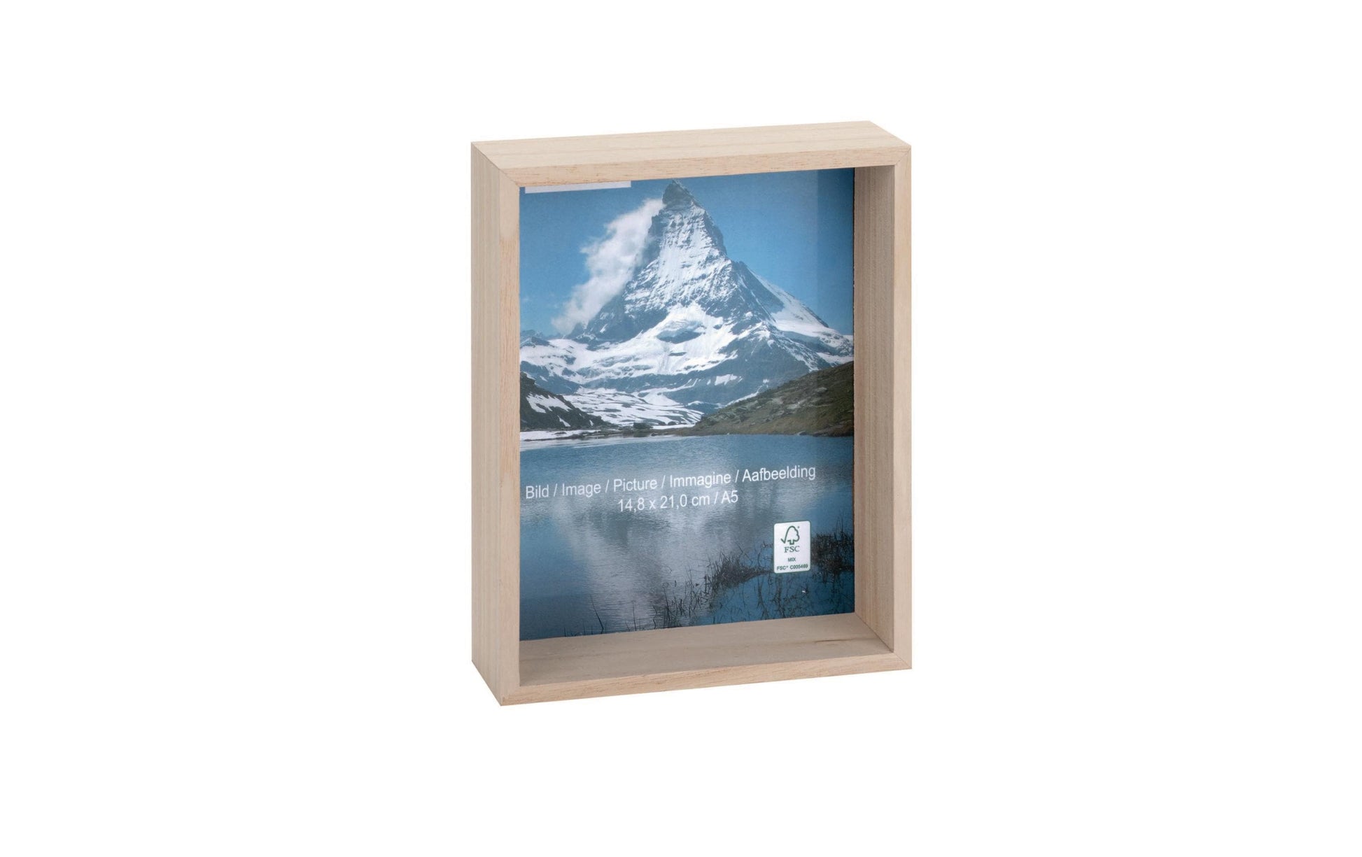 Glorex Bilderrahmen – für 14,8 × 21 cm – Holz, braun