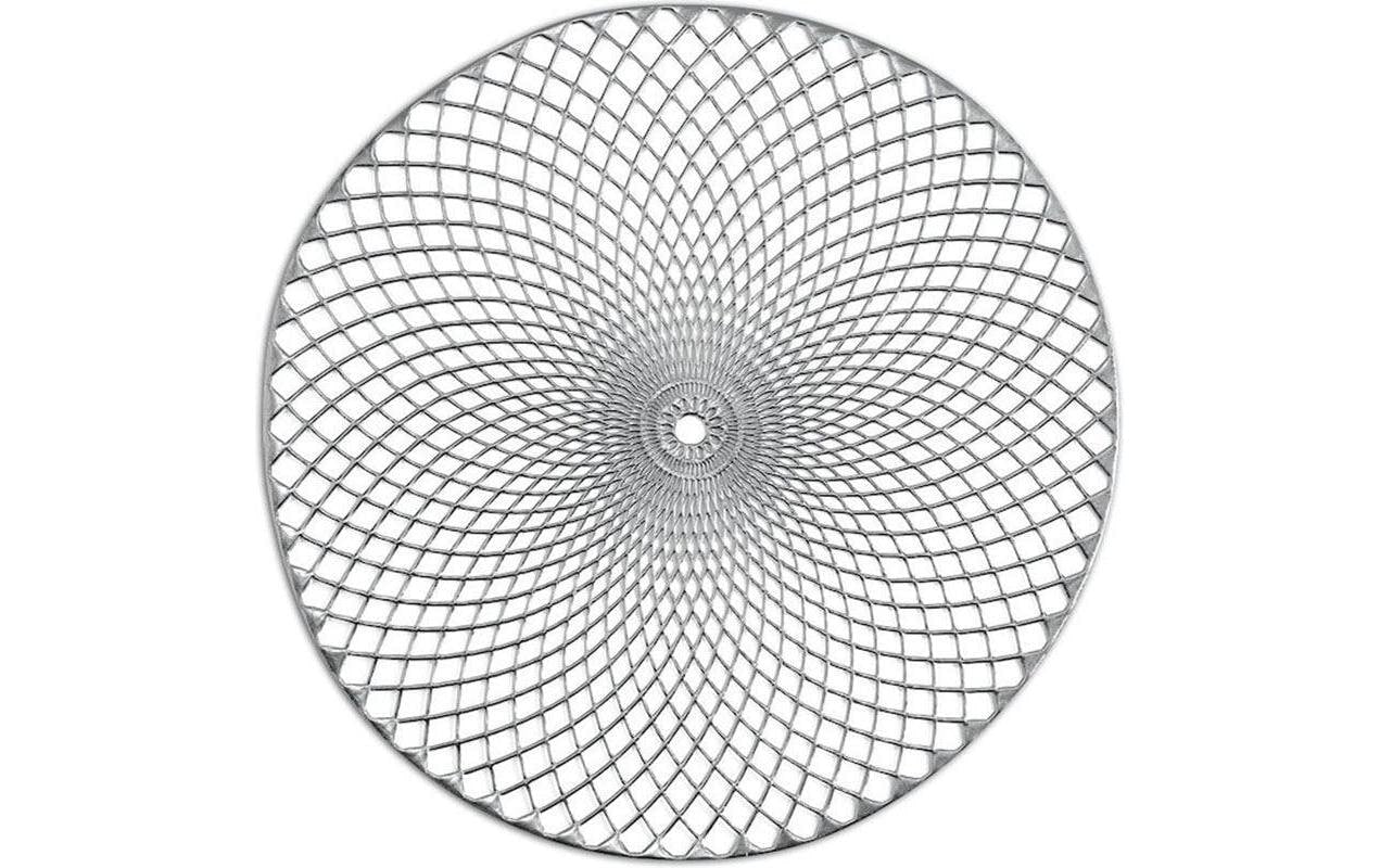 Zeller Present Tischset – Ø 38 cm, PVC, Silber, Mandala