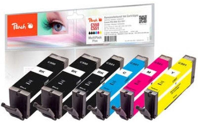 Peach Tintenpatronen-Multipack PGI-550/CLI-551, kompatibel – für Canon Pixma IP 7200 Serie und andere