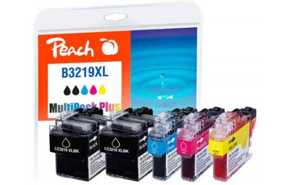 Peach Tintenpatronen-Multipack LC-3219MultiP, XL, 5er-Pack – für Brother MFCJ 5330/5335/5730 und andere