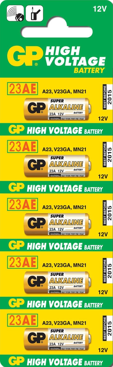 GP Batteries A23 Batterien – Alkaline, 12 V – 5 Stk.