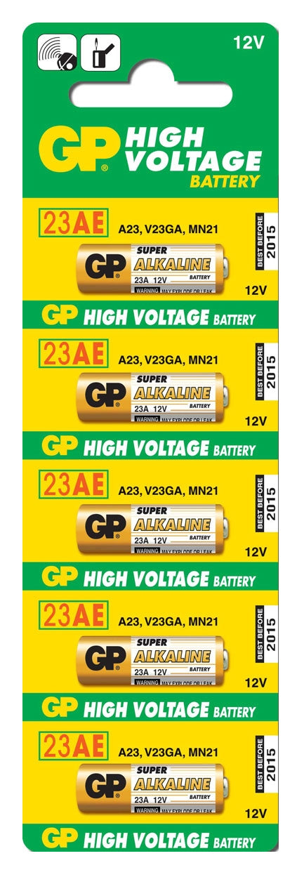GP Batteries A23 Batterien – Alkaline, 12 V – 5 Stk.