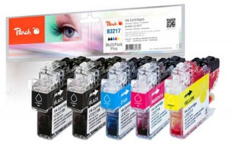 Peach Tintenpatronen-Multipack, Schwarz/Cyan/Magenta/Gelb (Kompatibel) – für Brother MFCJ 5330/5335/5730 …