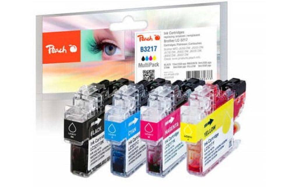 Peach Tintenpatronen-Multipack, CMYK, 4er-Pack, kompatibel – für Brother MFCJ 5330 DW, MFCJ 5335 DW, MFCJ 5730