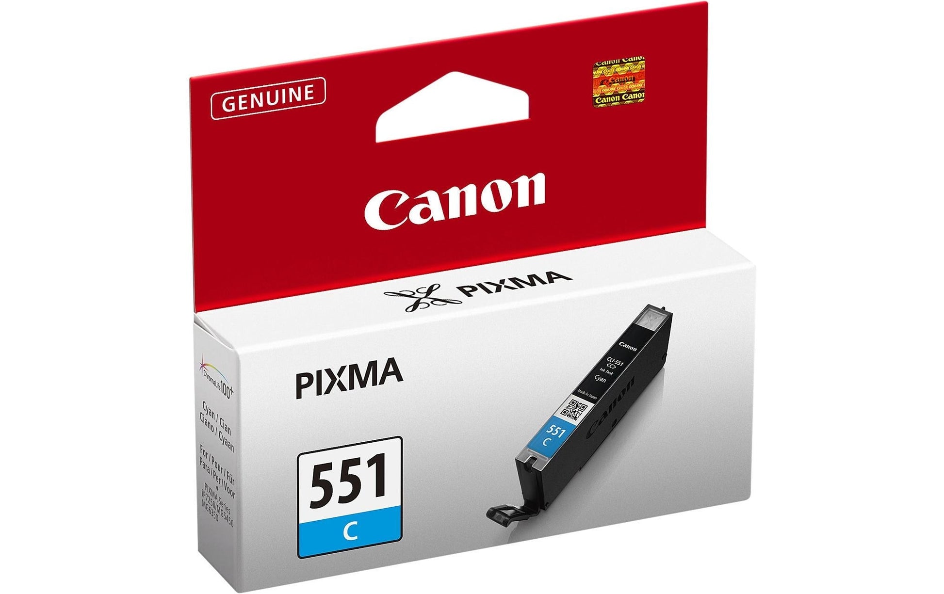 Canon Tintenpatrone CLI-551C, cyan, 332 Seiten – für Tintenstrahldrucker/Multifunktionsgeräte