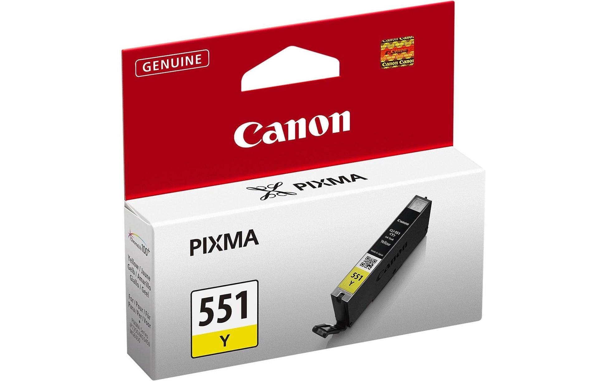 Canon Tintenpatrone CLI-551Y, Gelb, 344 Seiten – für Tintenstrahldrucker/Multifunktionsgeräte