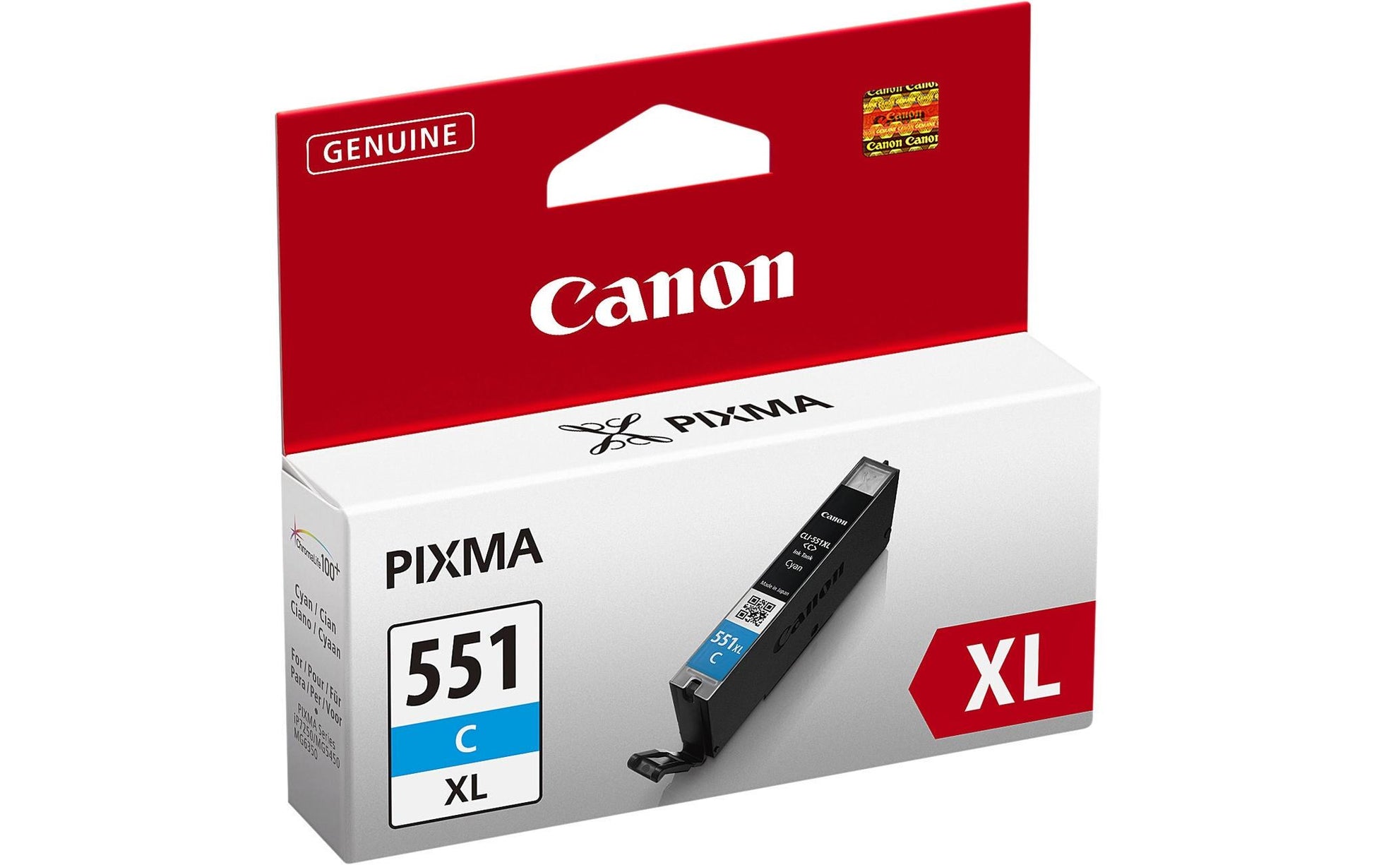 Canon Tintenpatrone CLI-551XL C, Cyan, XL, 695 Seiten, Original – für Tintenstrahldrucker/Multifunktionsgeräte