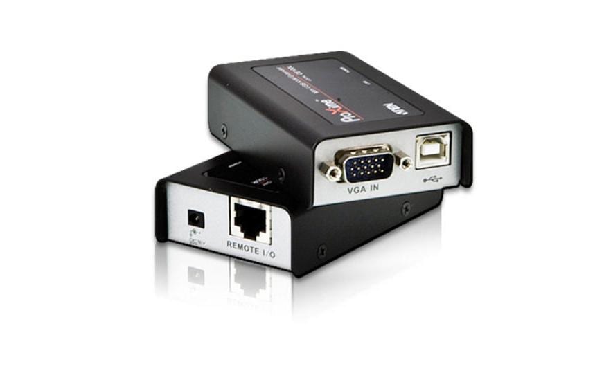 ATEN CE100L – KVM-Extender – VGA – 1920 × 1200 (WUXGA), 100 m, Sender & Empfänger, Schwarz