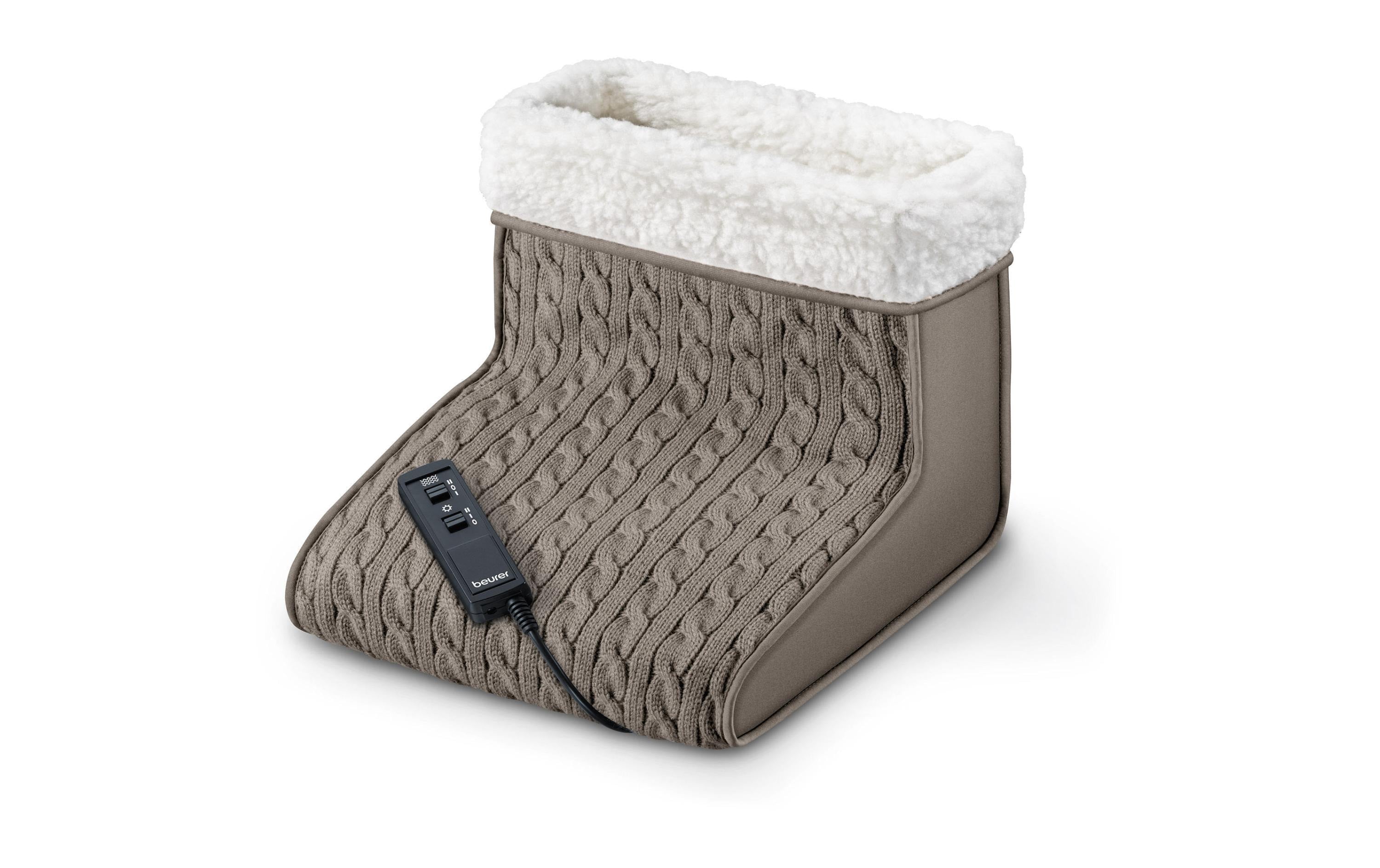 Beurer Fusswärmer FWM45 – Shiatsu, mit Wärmefunktion – Grau, 32 × 26 × 26 cm