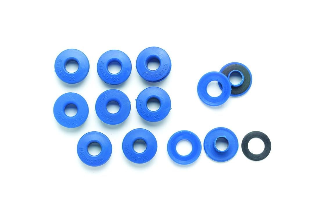 Perel Ösen für Abdeckplanen – Ø 12 mm, Kunststoff, Blau, 10 Stk.