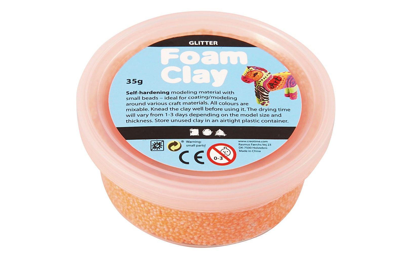 Creativ Company Modelliermasse, Orange, Glitzer, Lufttrocknend, 35 g