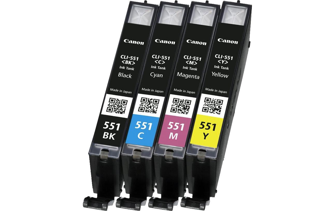 Canon Tintenpatronen-Multipack CLI-551, CMYK, 4er-Pack