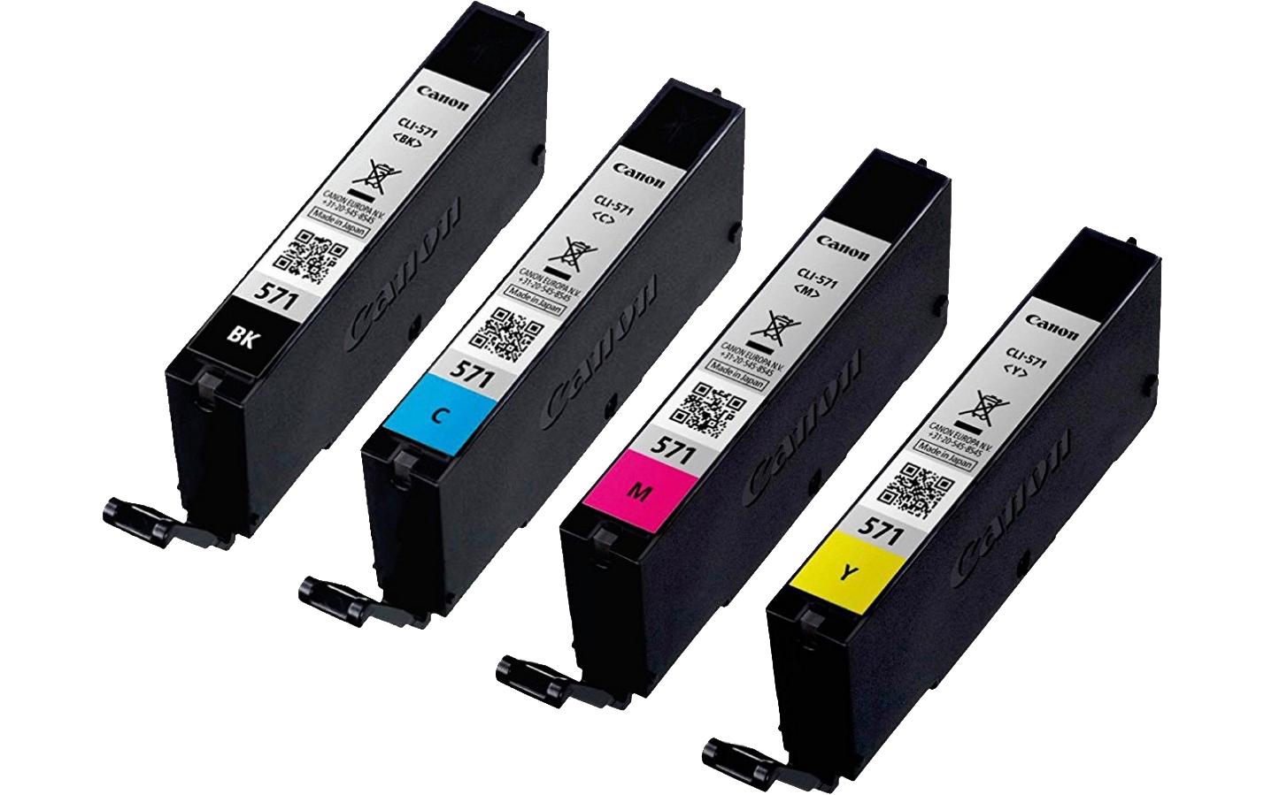 Canon Tintenpatronen-Multipack CLI-571, CMYK, 4er-Pack – für Inkjet-/Multifunktionsgeräte