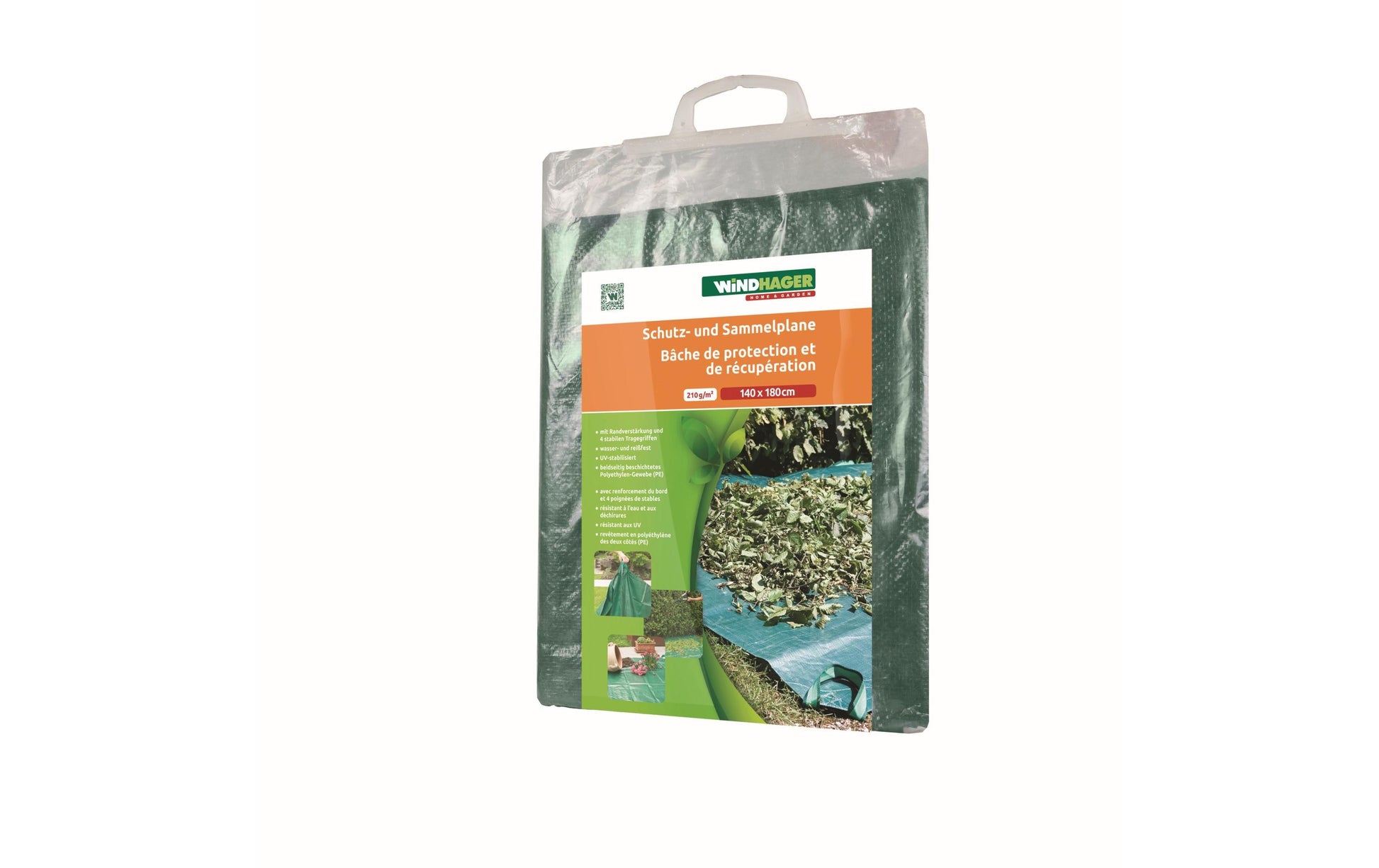 Windhager Schutzplane – 1,8 × 1,4 m, eckig, Polyethylen (PE), grün