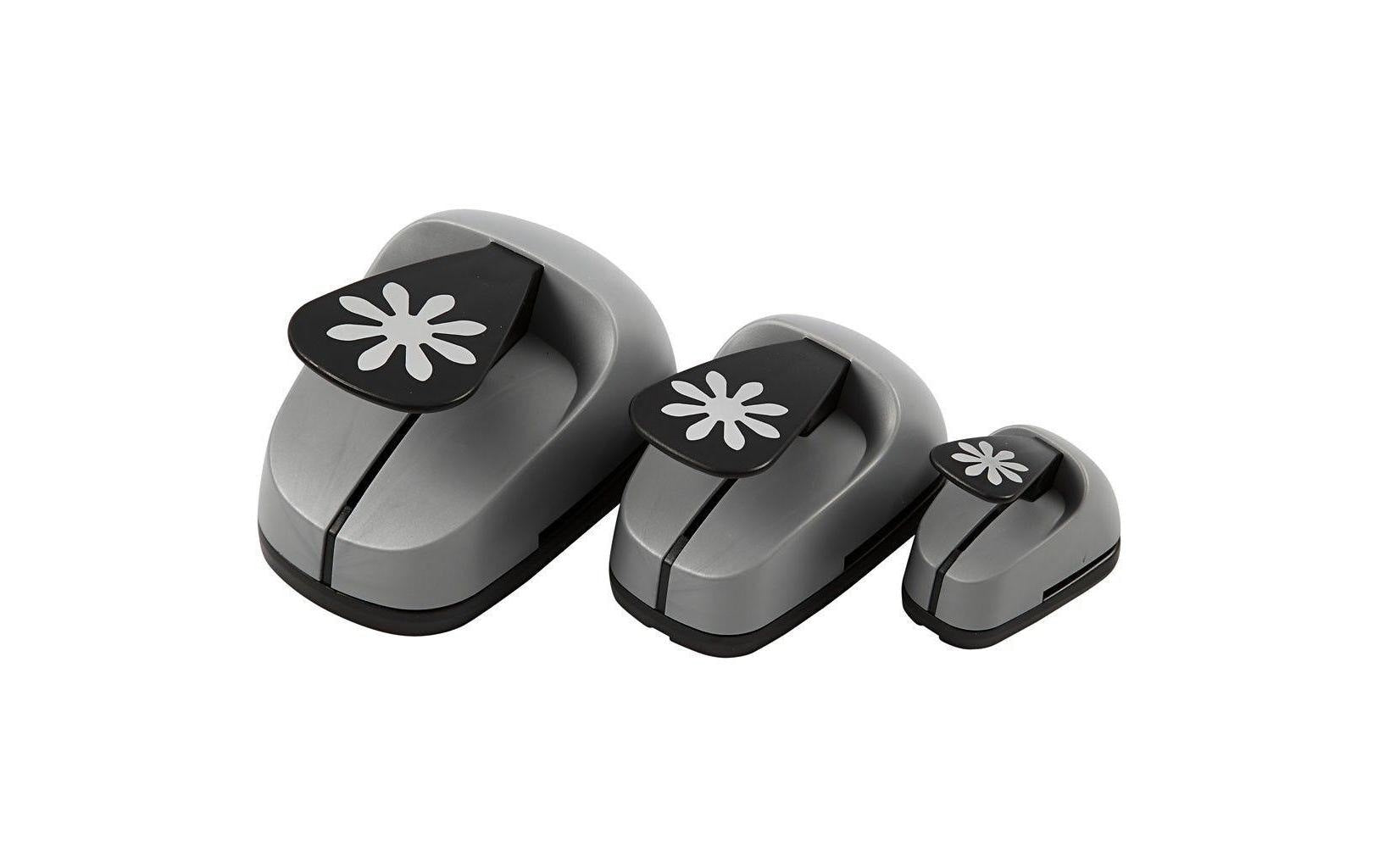 Creativ Company Motivlocher-Set – Margerite, für Papier, Schwarz/Grau