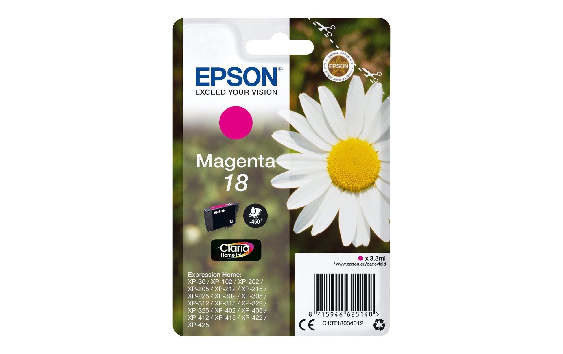 Epson Tintenpatrone, Magenta – für Inkjetdrucker/Multifunktionsgeräte