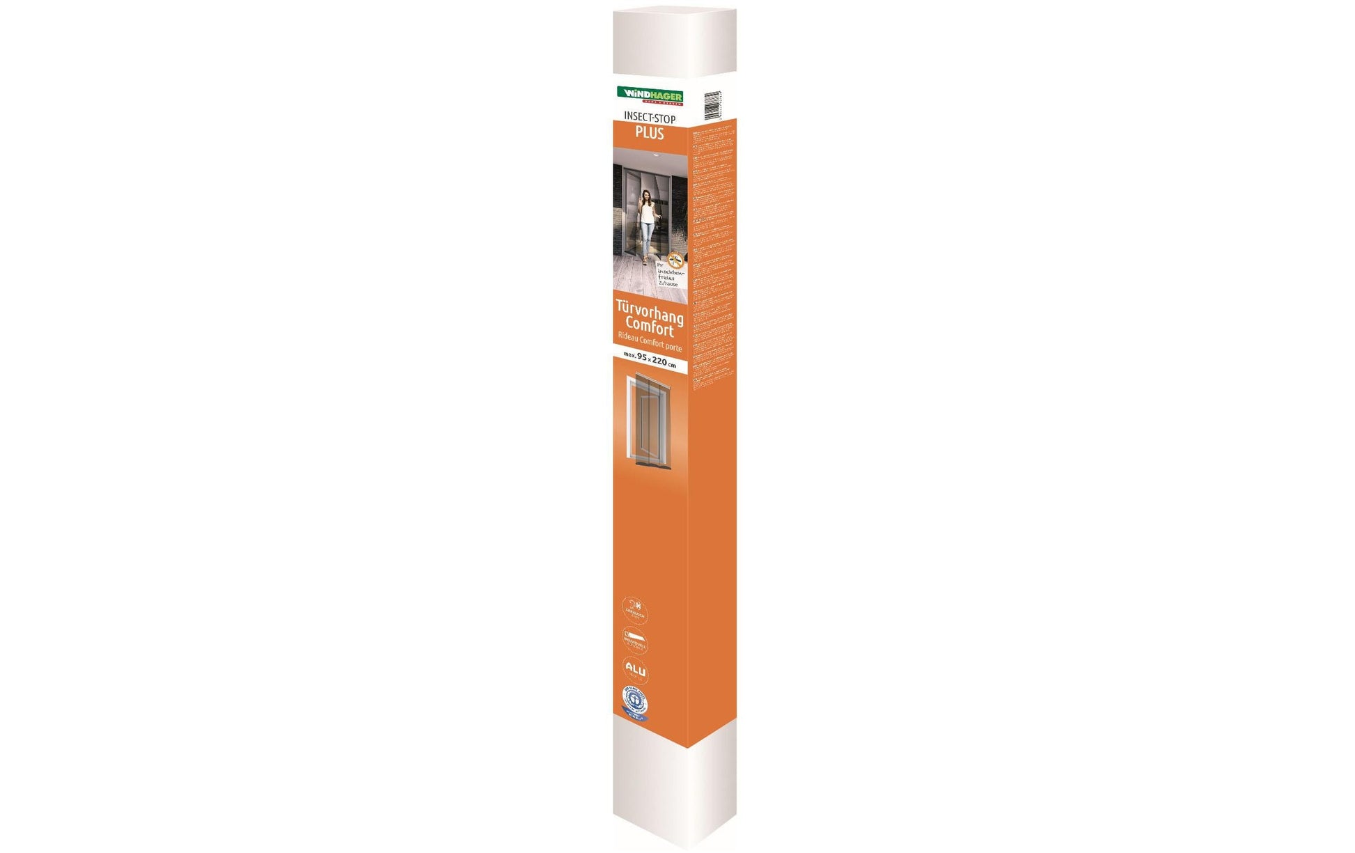 Windhager IS Plus Fliegengitter Tür – 95 × 220 cm – Anthrazit – Aluminium-Rahmen – Lamellen – für Türen