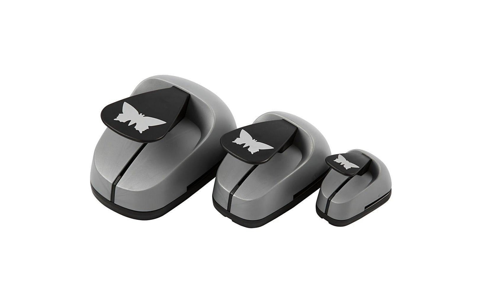 Creativ Company Motivlocher-Set – Schmetterling, für Papier, Schwarz, Grau