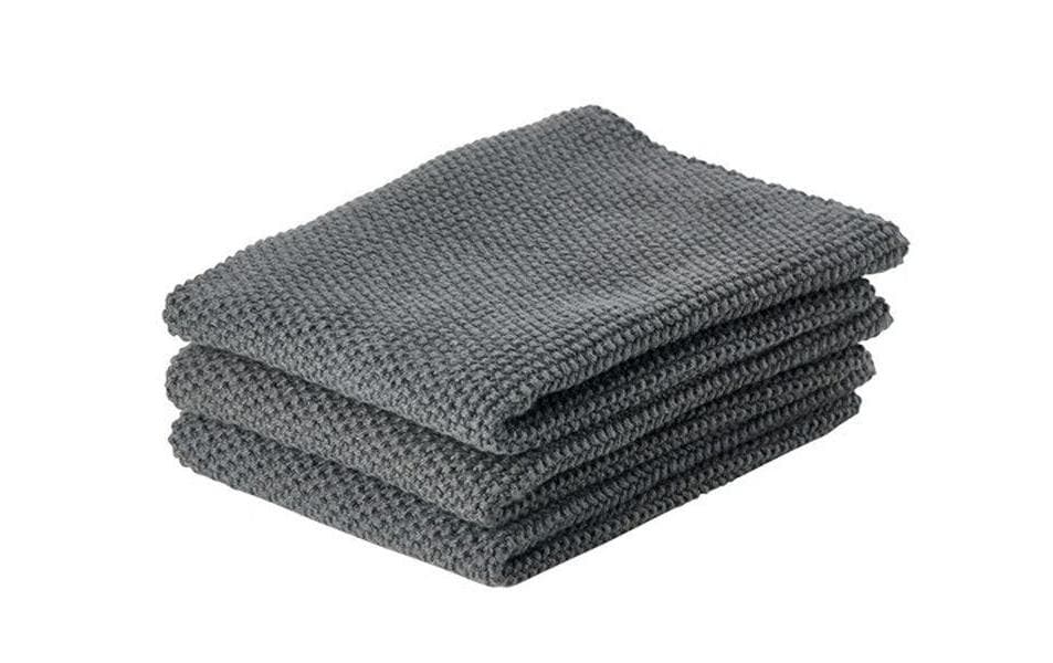 Zone Denmark Abwaschlappen – Anthrazit – 27 × 27 cm – Baumwolle – 3er-Set