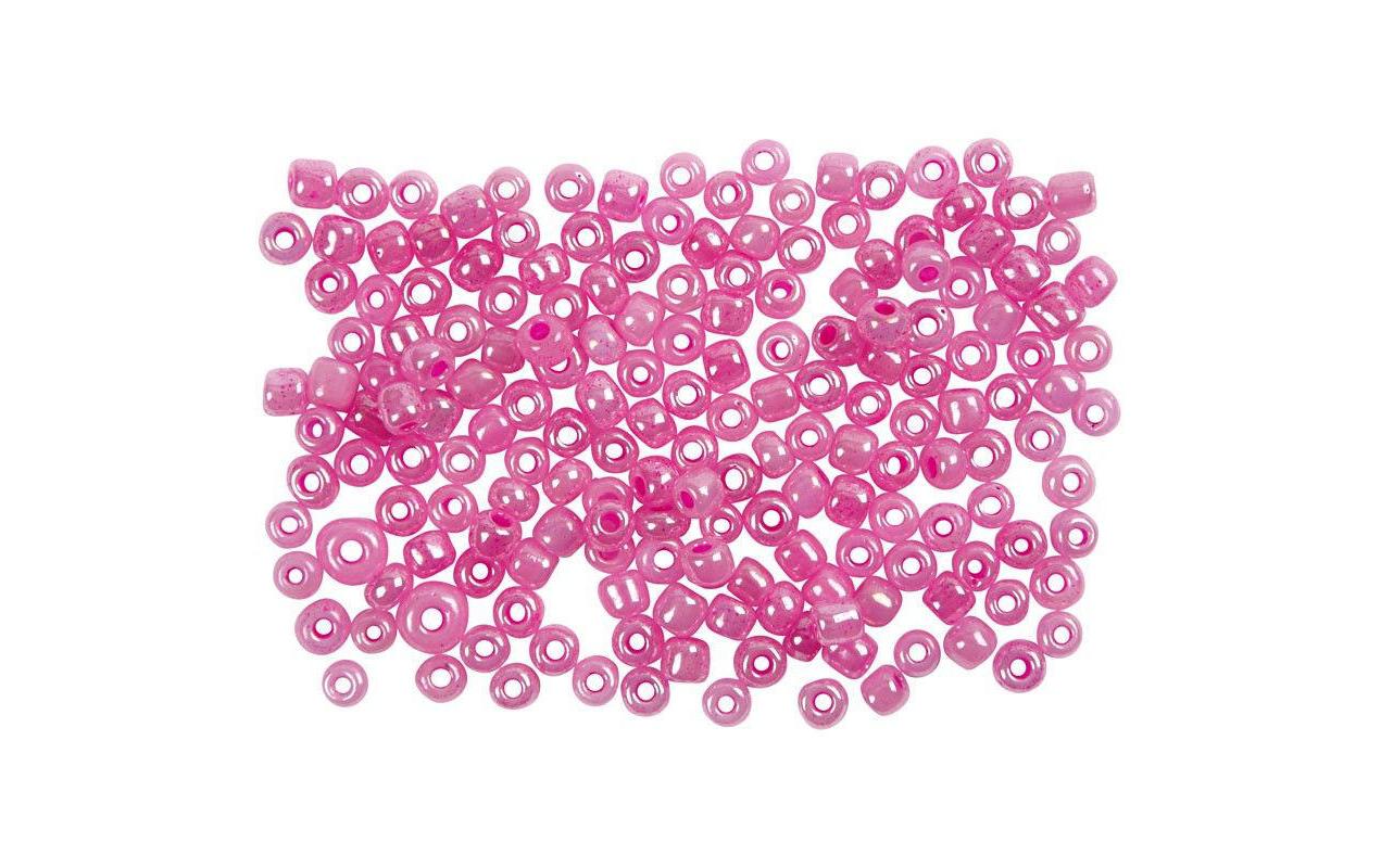 Creativ Company Rocailles, Glas – Pink – Ø 3 mm, Loch 0,6 mm – 1 Stück
