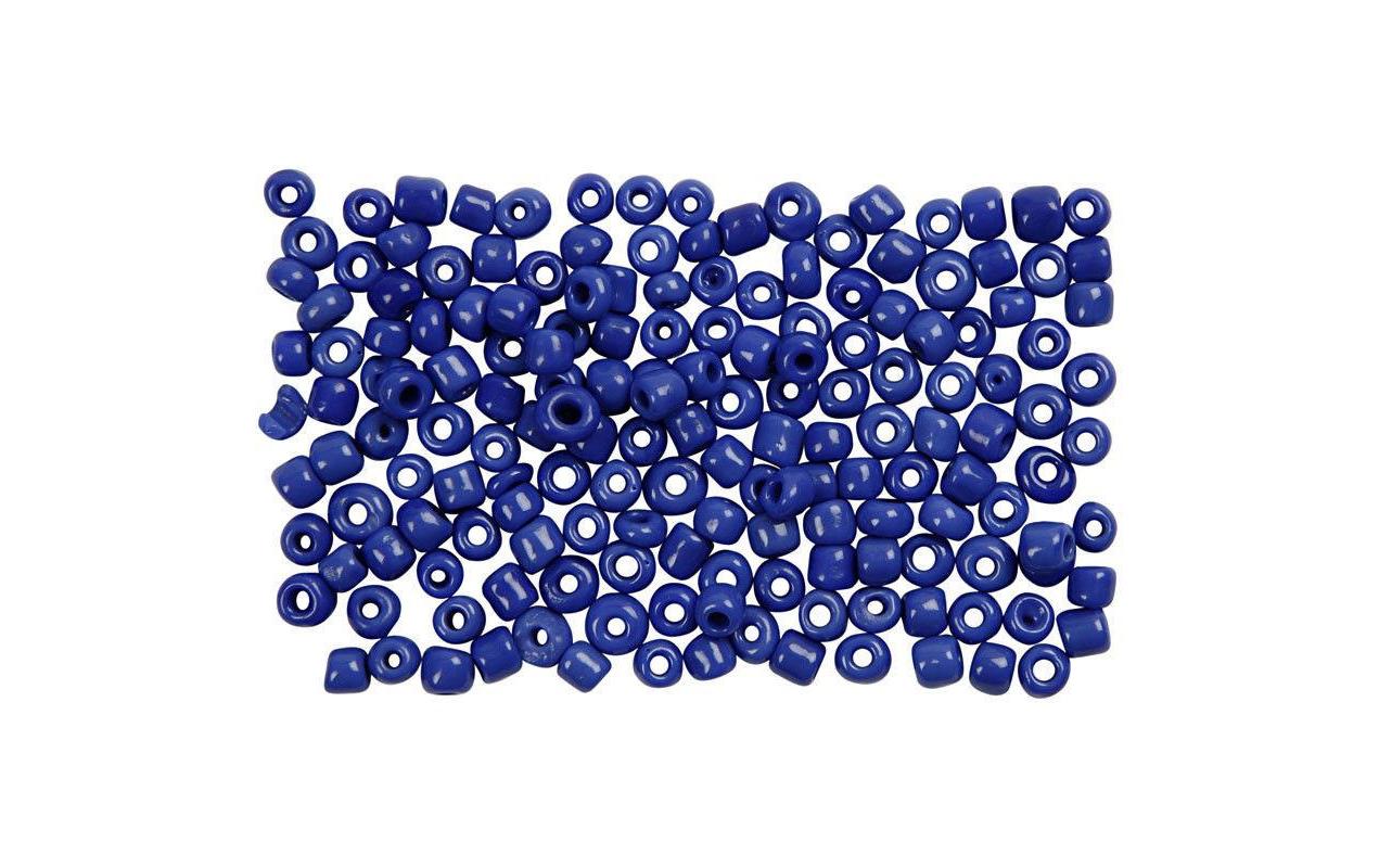 Creativ Company Glasperlen (Rocailles) – Blau – Ø 3 mm, Loch 0,6 mm – 1 Stk.