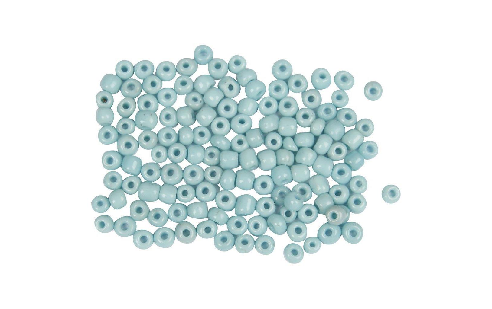 Creativ Company Rocailles, Glas – türkis – Ø 3 mm, Loch 0,6 mm – 1 Stk.