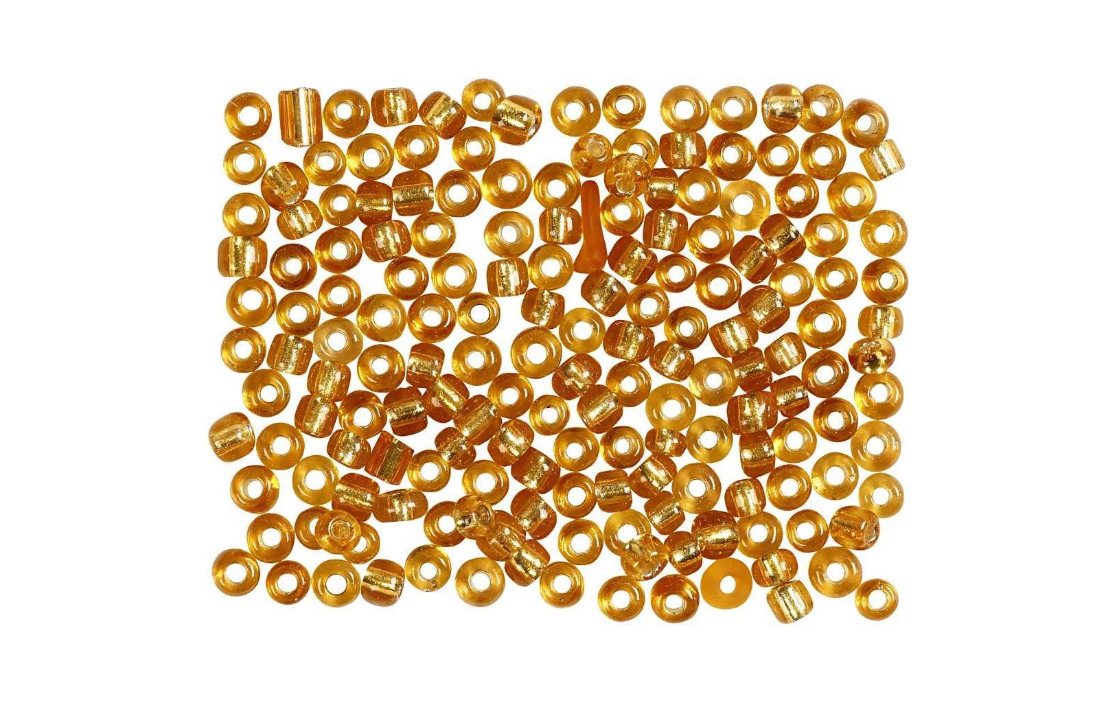 Creativ Company Glasperlen – Gold – Ø 3 mm, Loch 0,6 mm – 1 Stk.