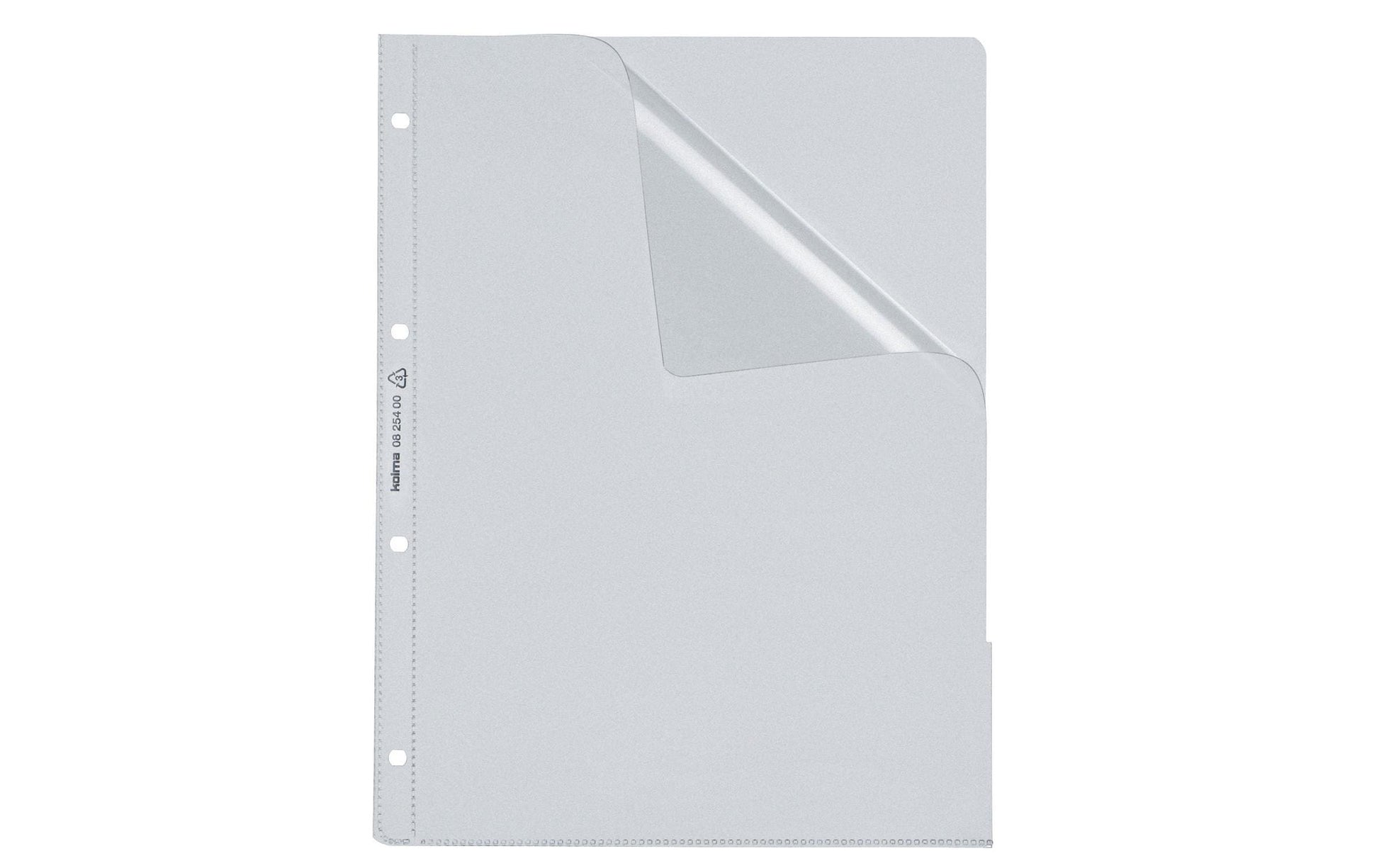 Kolma Prospekthülle ExtraSolid A4, ovale Lochung, blendfrei genarbt, Deckelklappe, transparent