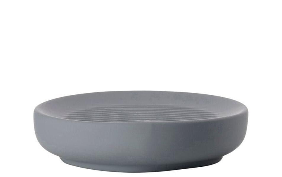 Zone Denmark Seifenschale Ume – Porzellan, Ø12×3 cm, Grau (rund)