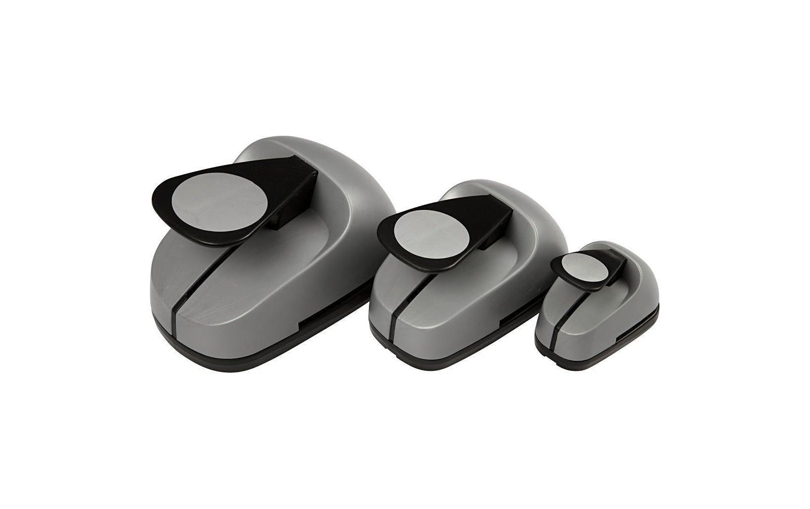 Creativ Company Motivlocher-Set – Punkte-Motiv, Schwarz, Grau
