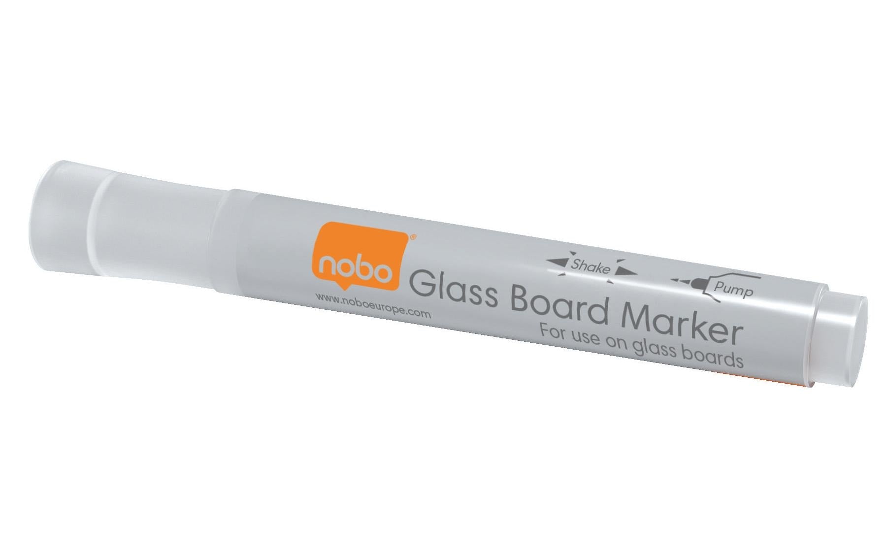Nobo Non-Permanent Marker – Rundspitze 3 mm – Weiss – 4er-Set – trocken abwischbar
