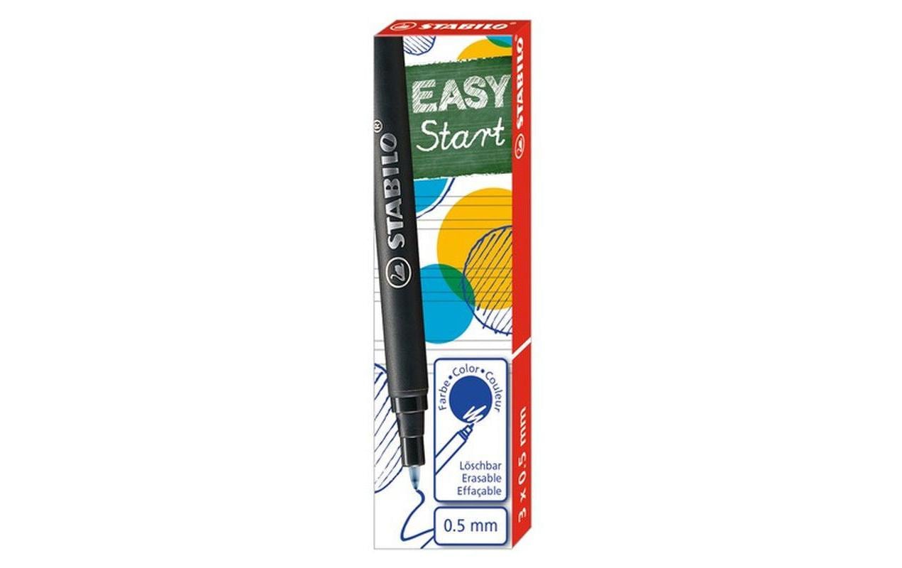 STABILO Tintenrollerpatronen EASYoriginal Start – Blau, 0,5 mm, 3 Stk.