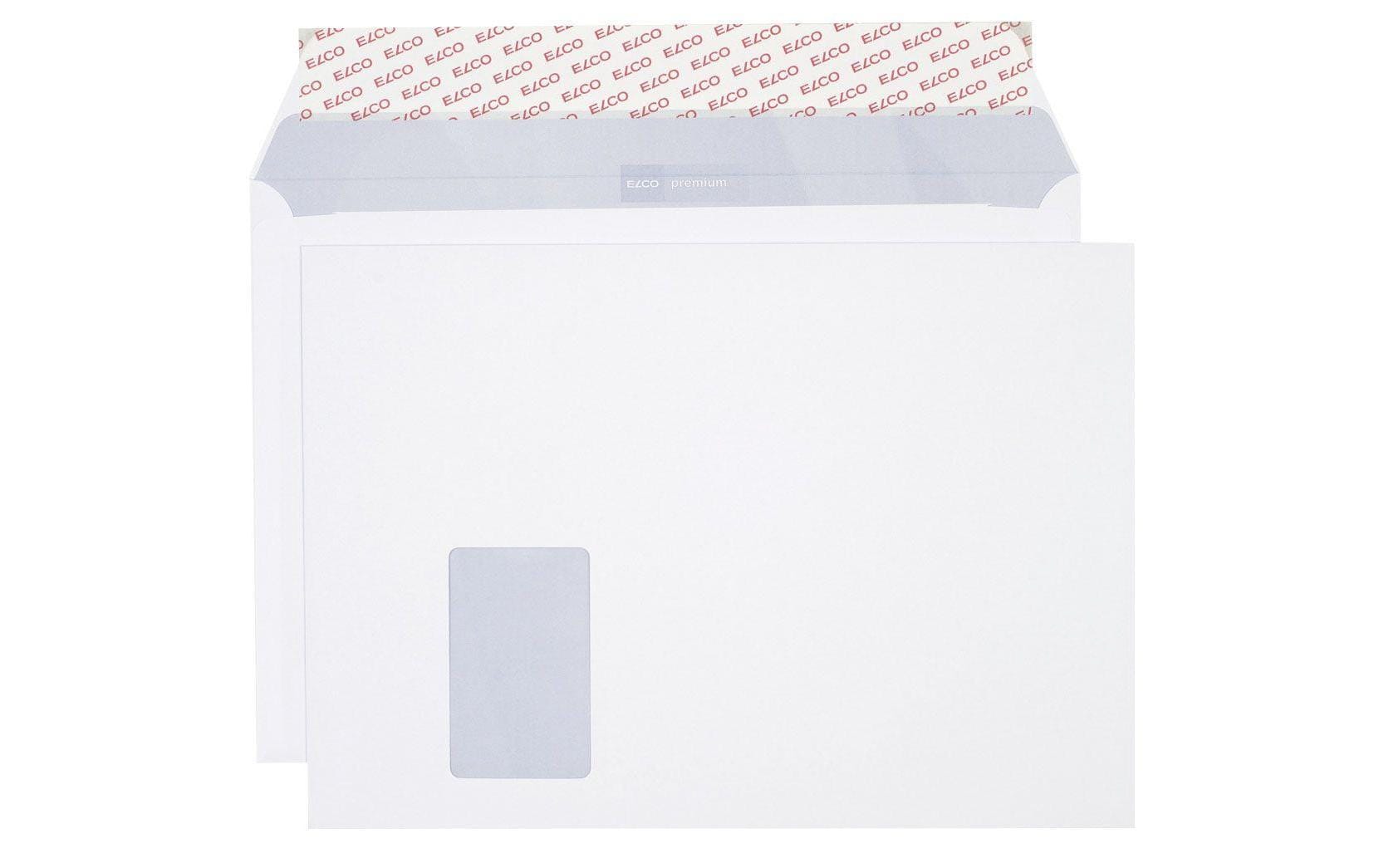 Elco Couvert C4 (229 × 324 mm), mit Fenster, weiss, 120 g/m² – 250 Stk.