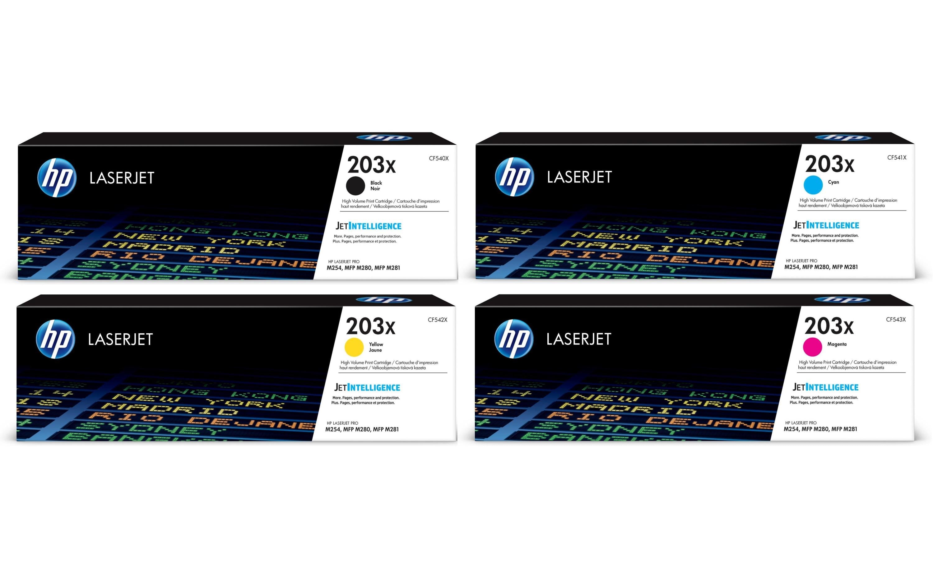 HP Toner-Multipack CF540X-CF543X – BK/C/M/Y, 3200 Seiten