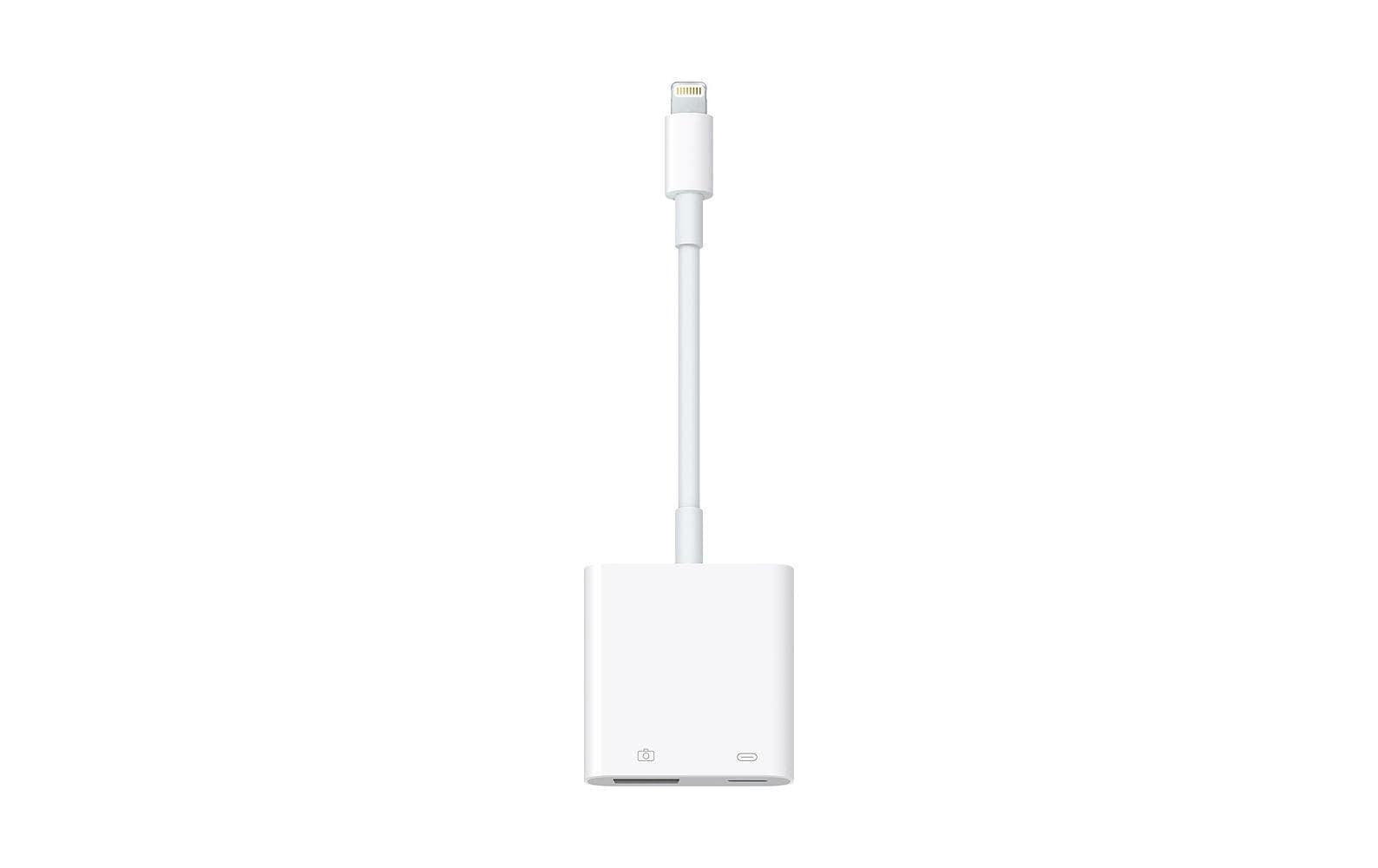 Apple Halterung – Lightning zu USB 3.2 Gen 1 (USB-A), für iPhone 14 Pro, iPad Pro 12,9" u. a., weiss