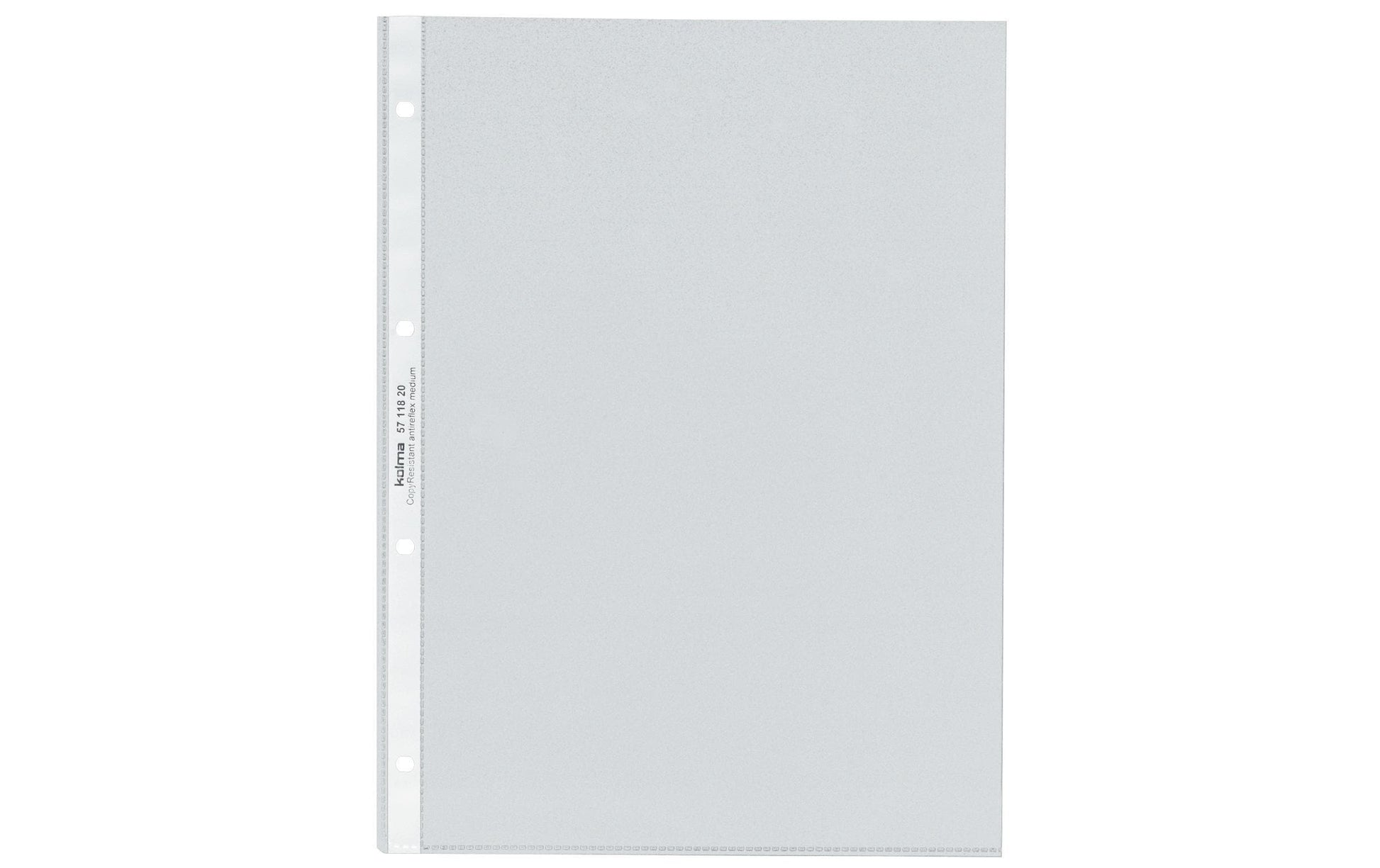 Kolma Sichtmappe A4 – 100 Hüllen, Transparent, Kunststoff, Matt, 80 µm