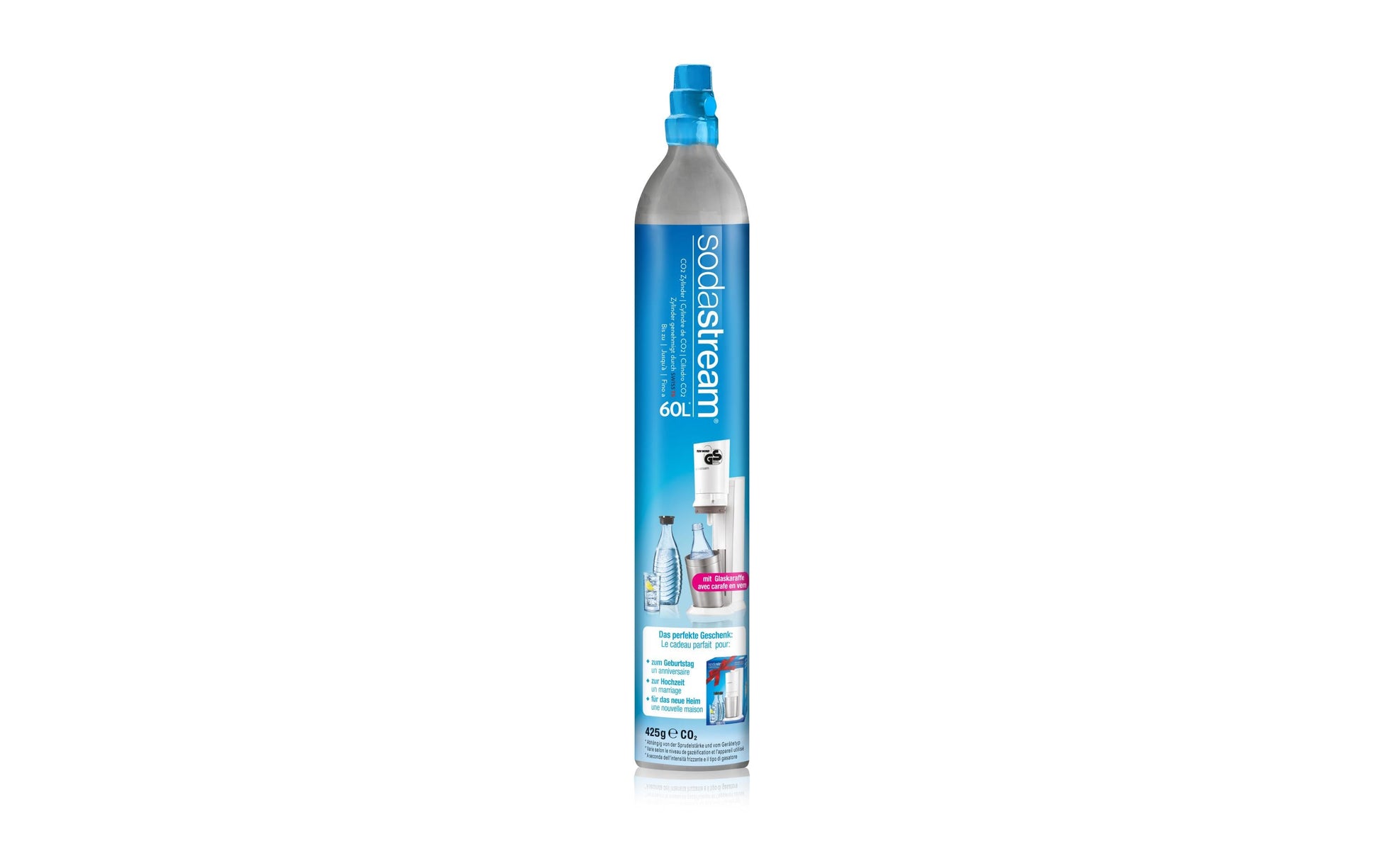 SodaStream CO2-Zylinder 60 l – für Wassersprudler