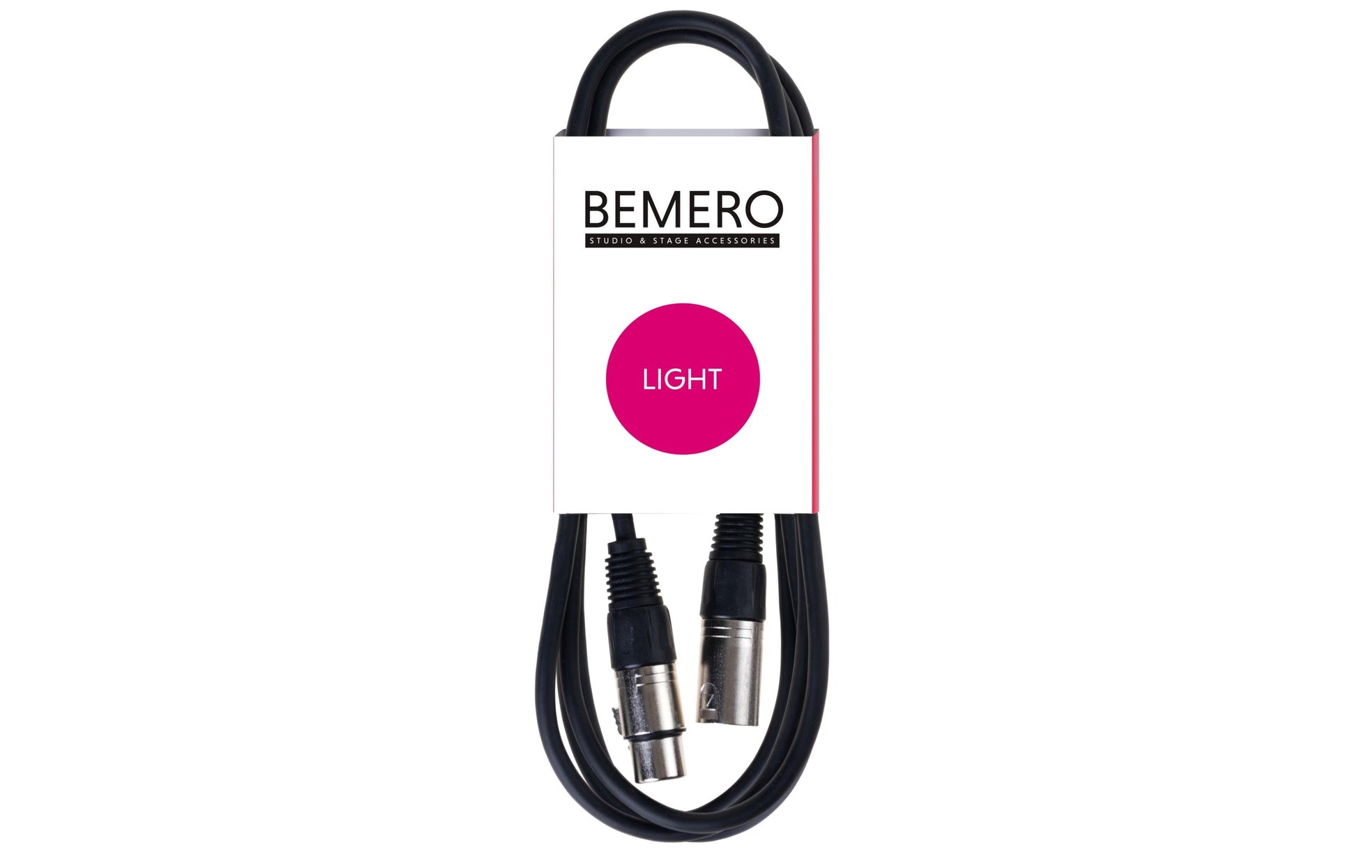 Bemero BLC1011-600BK – DMX-Kabel, 3-pol XLRm/XLRf, 6 m, Schwarz