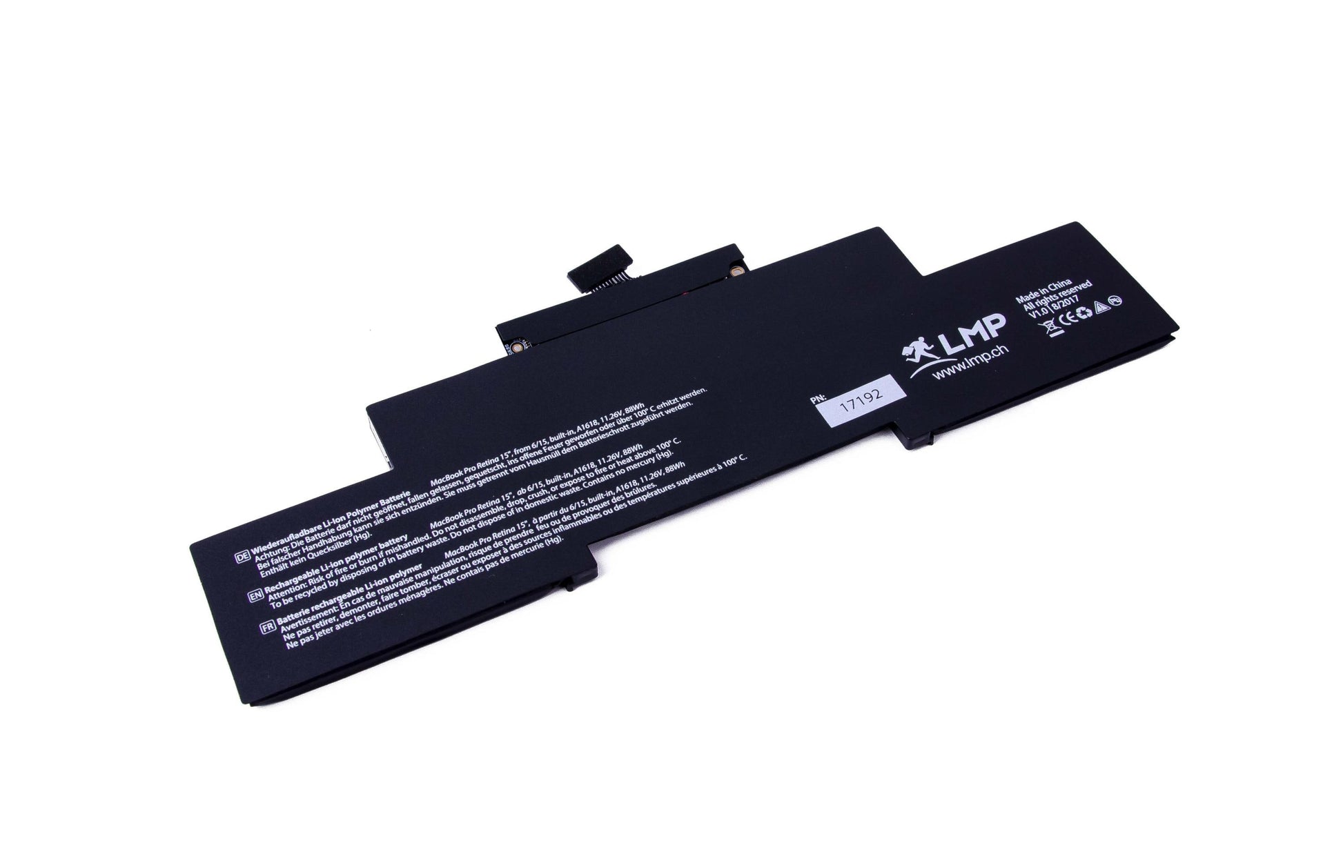 LMP Notebook-Akku – für Apple MacBook Pro 15" (Mitte 2015, A1618) – 88 Wh, 11,26 V