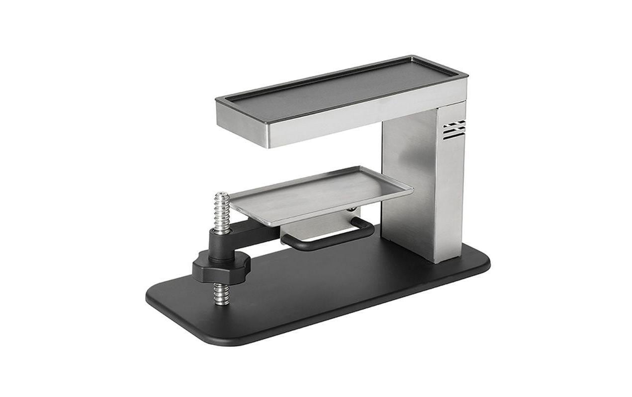 Stöckli Raclette 0011.01 – 470 W, neigbar, Plattenbreite 17,5 cm – schwarz/edelstahl