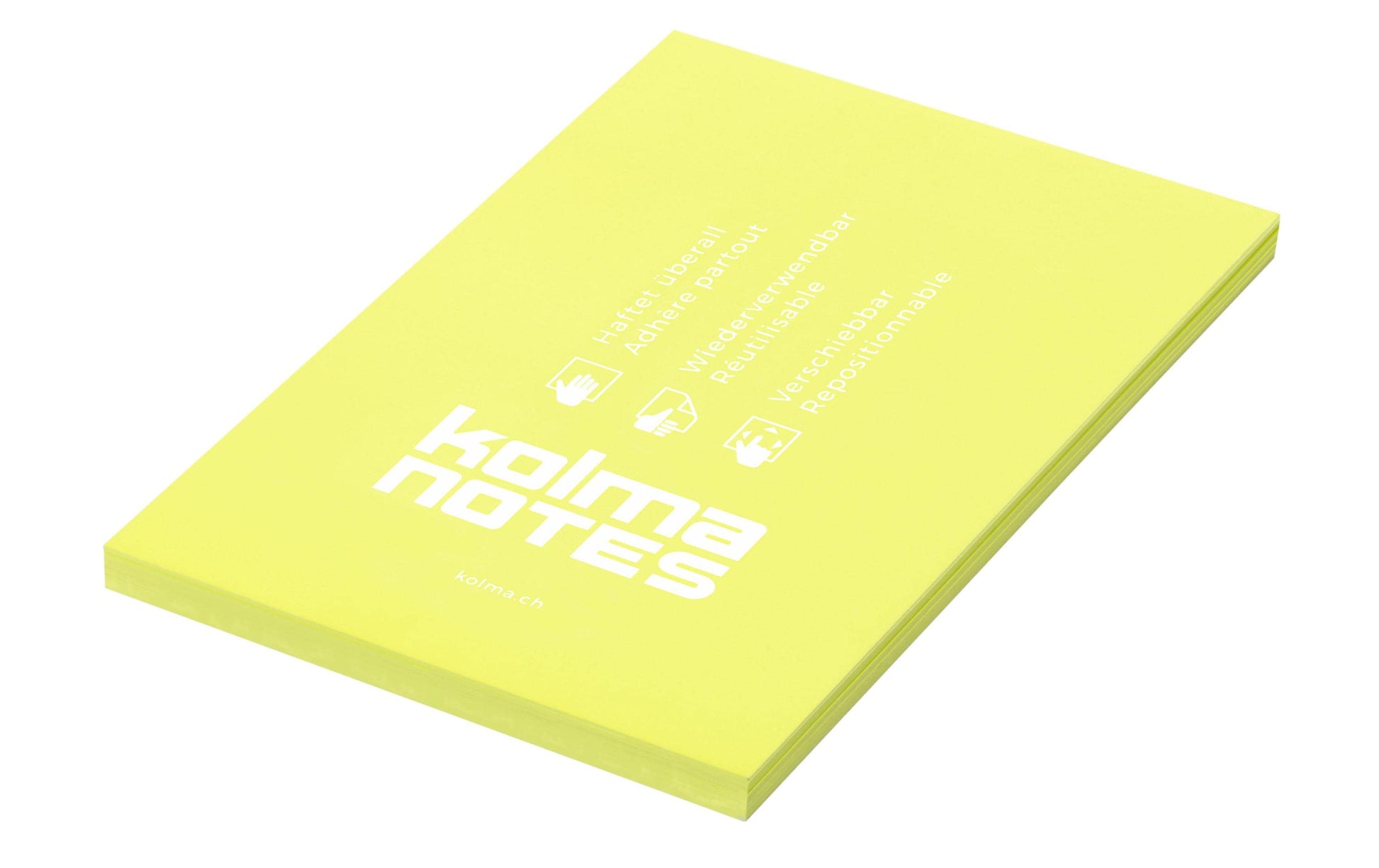 Kolma Haftnotizen – 105×148 mm – Neongelb, 100 Blätter